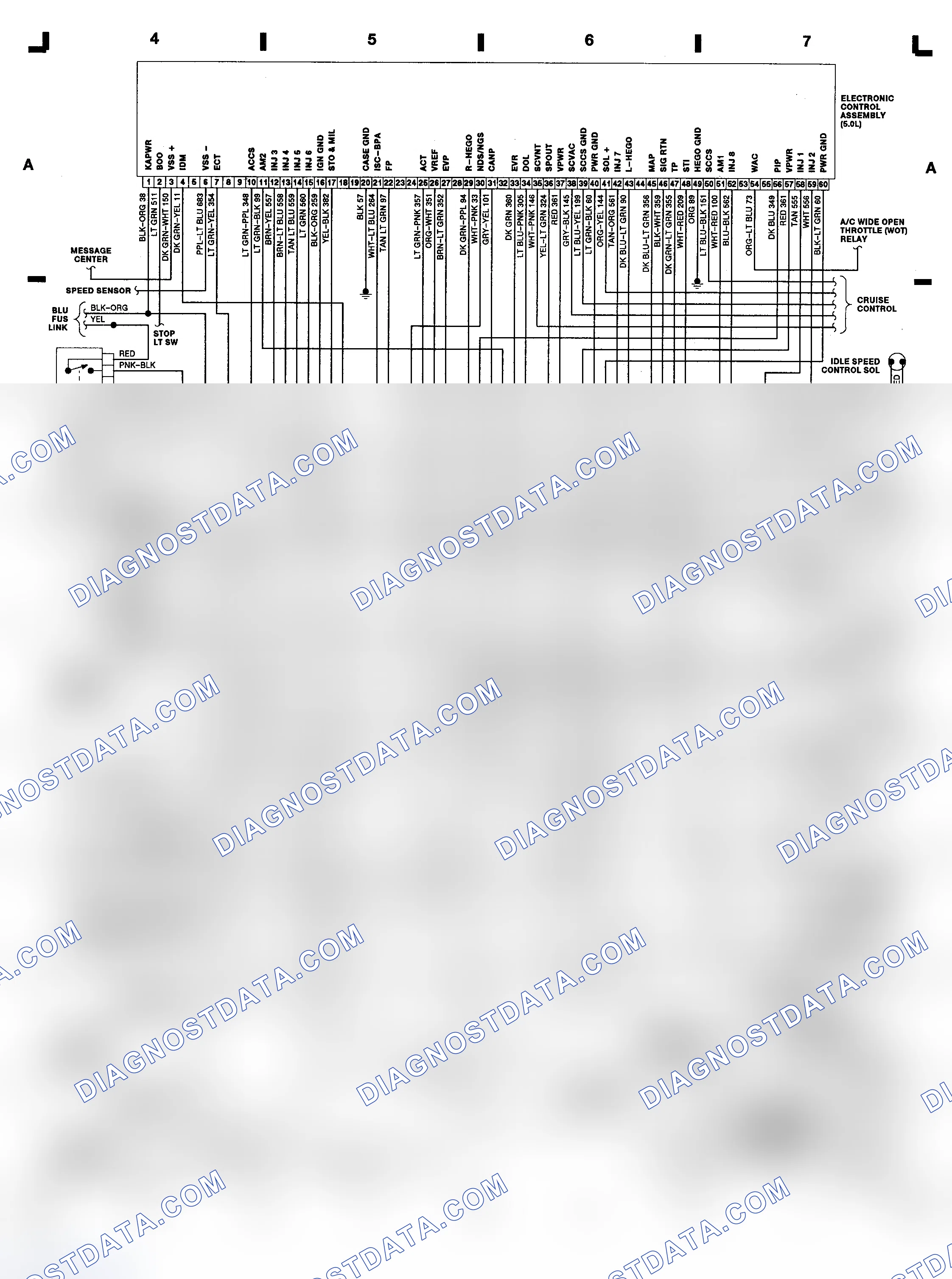 Scheme 233: SEFI EEC-IV Wiring Diagram (Mark VII)