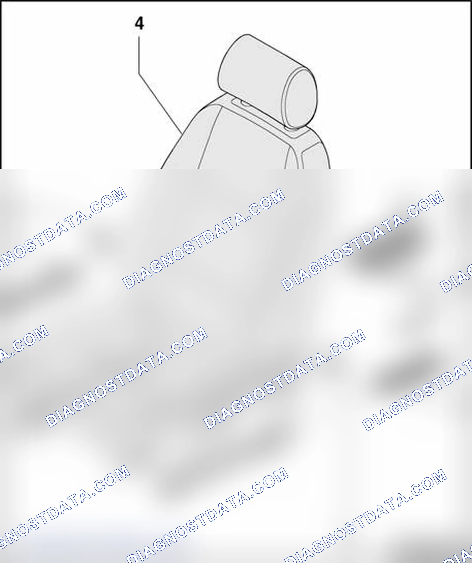 Scheme 186: Removing and installing rear rail cover for front seat