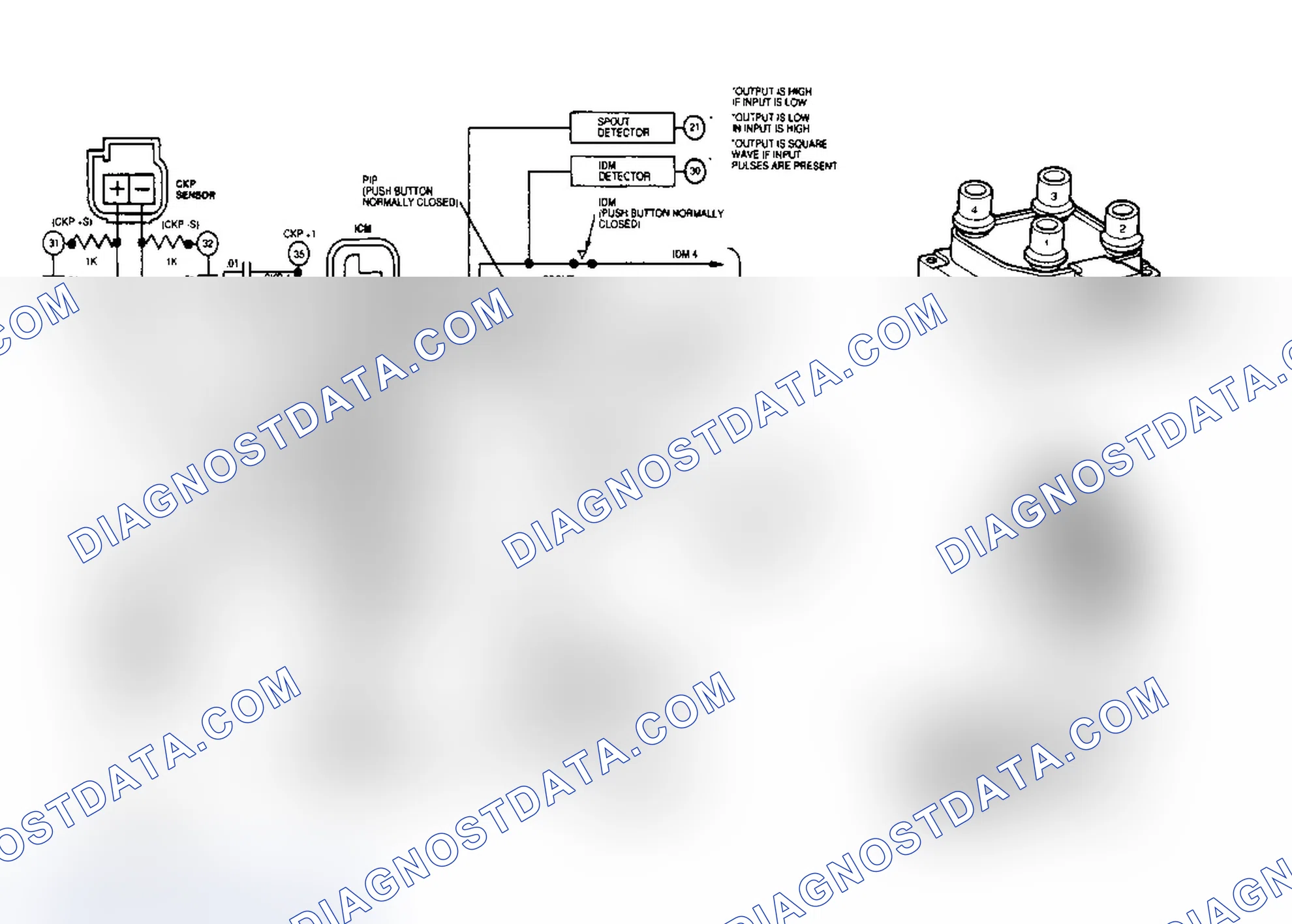 Scheme 192: EI System Connector Terminal & Component ID (1.9L)