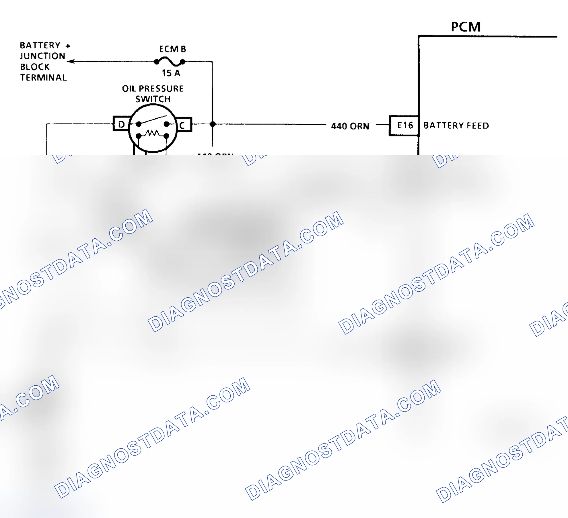 Scheme 323: CODE 54, Schematic, Fuel Pump Circuit (4.3L S & T Series Util. W/ M/T & 4.3L L & M Series)