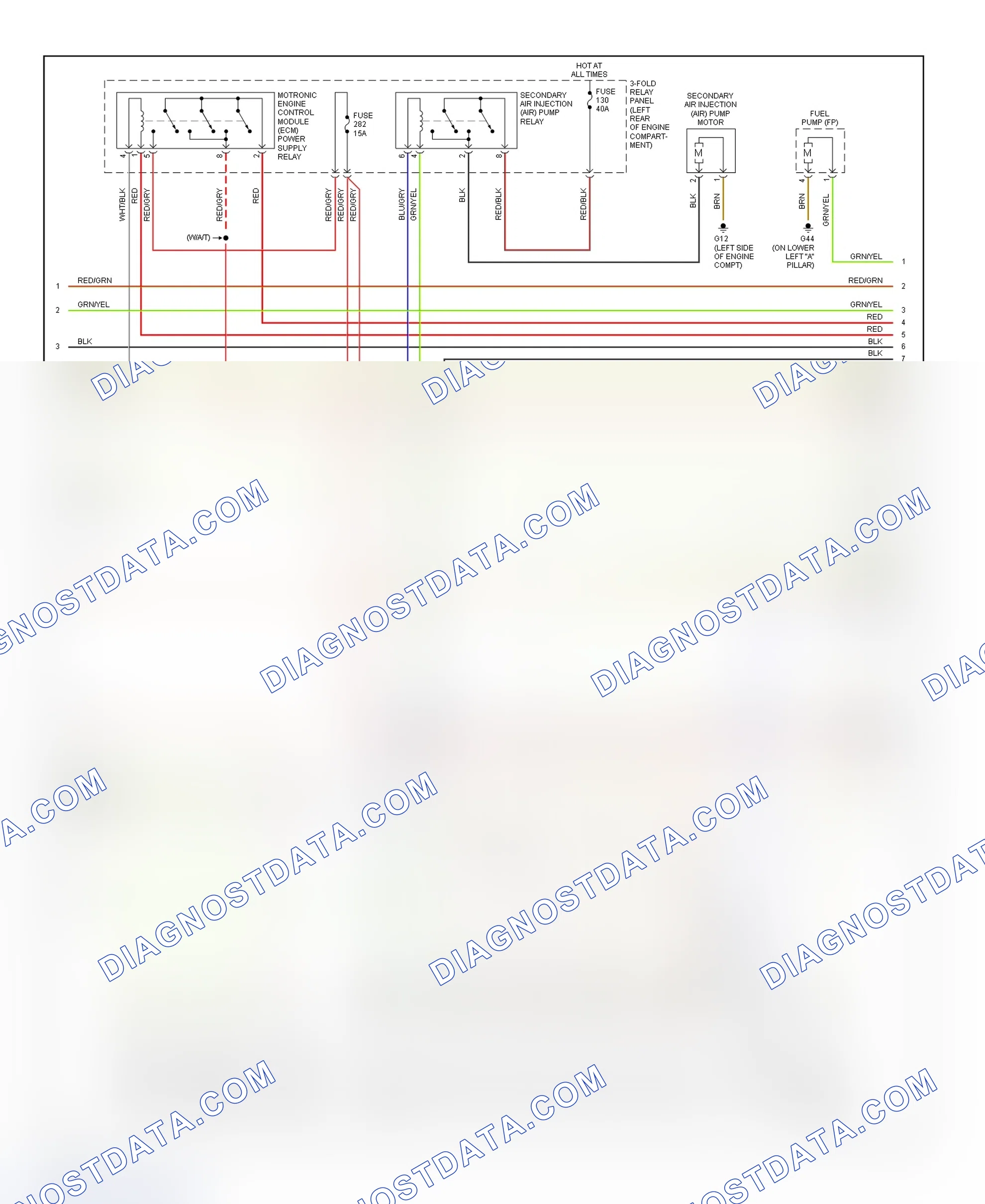 Scheme 14: Wiring Diagram (A6 3.0L - 2 Of 4)