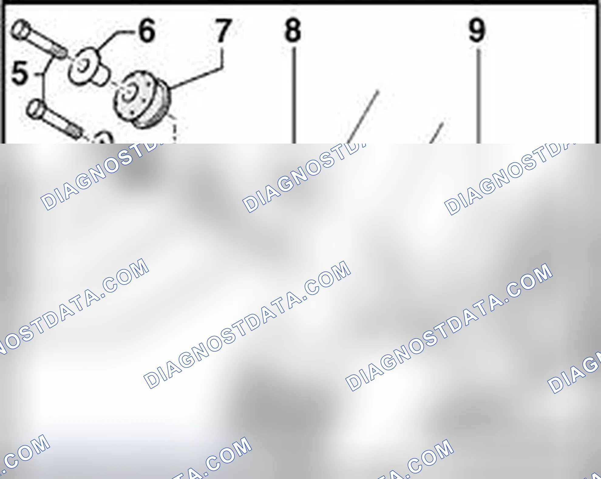 Scheme 306: Individual right mounting components for vehicles with manual transmission