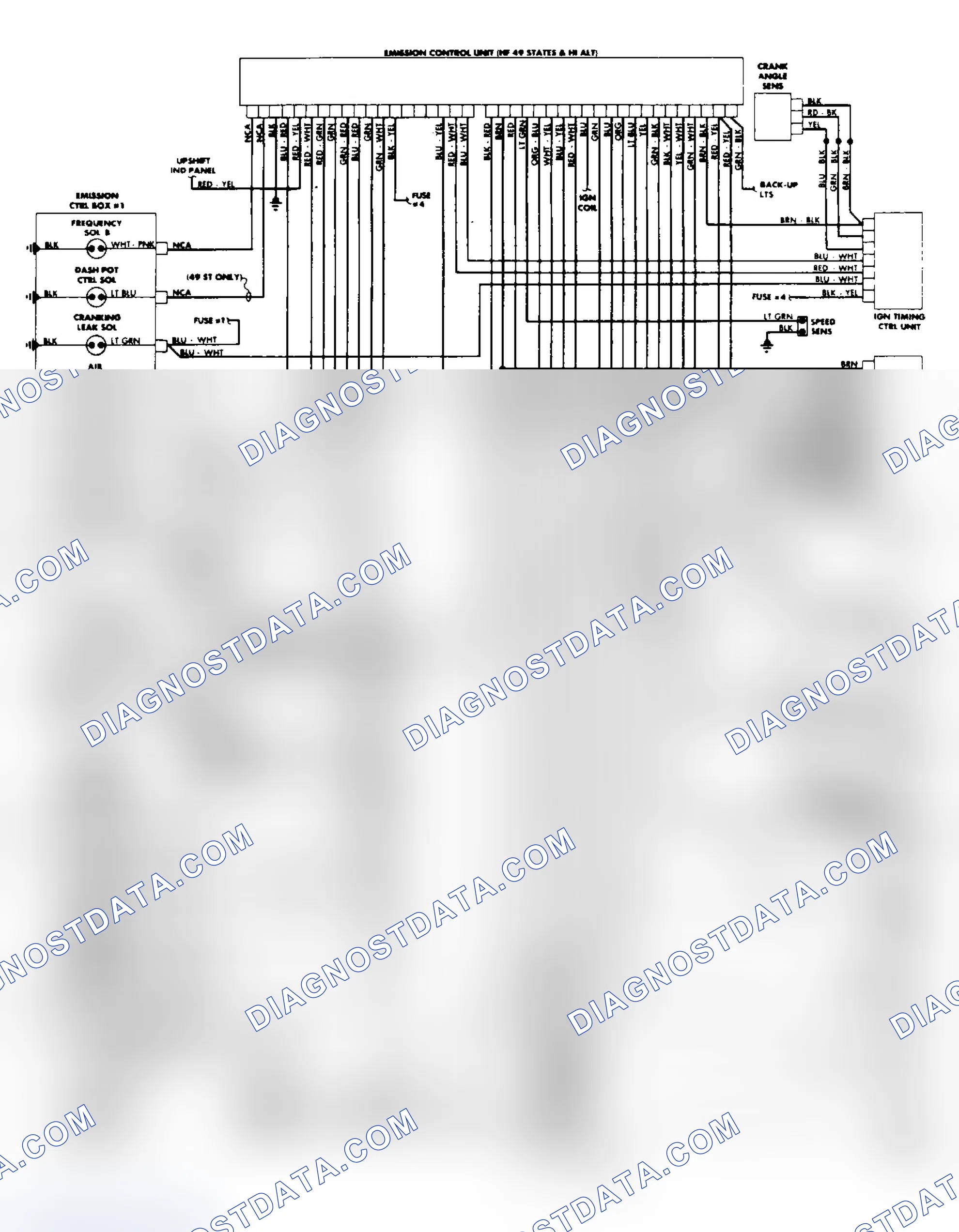 Scheme 36: Civic CRX HF Federal & High Altitude Wiring Diagram (Carb)