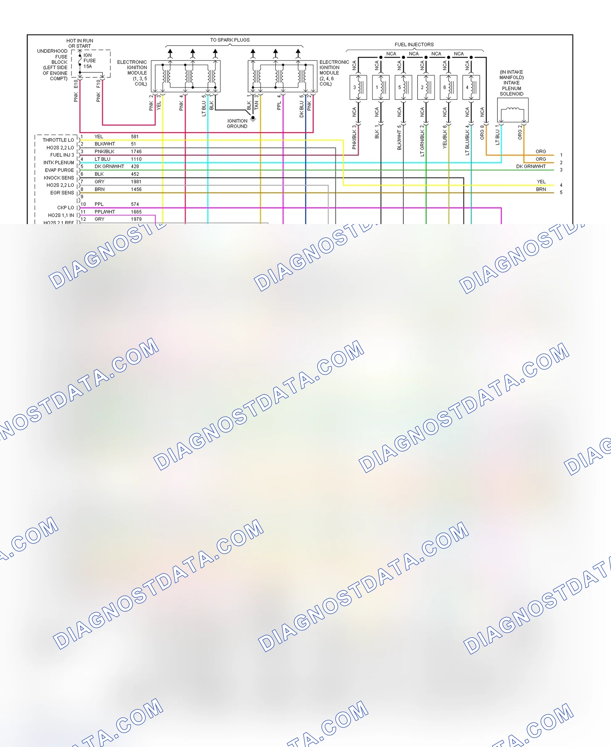Scheme 204: PCM Wiring Diagram (Saturn L300 & LW300 - 3.0L - 1 Of 3)