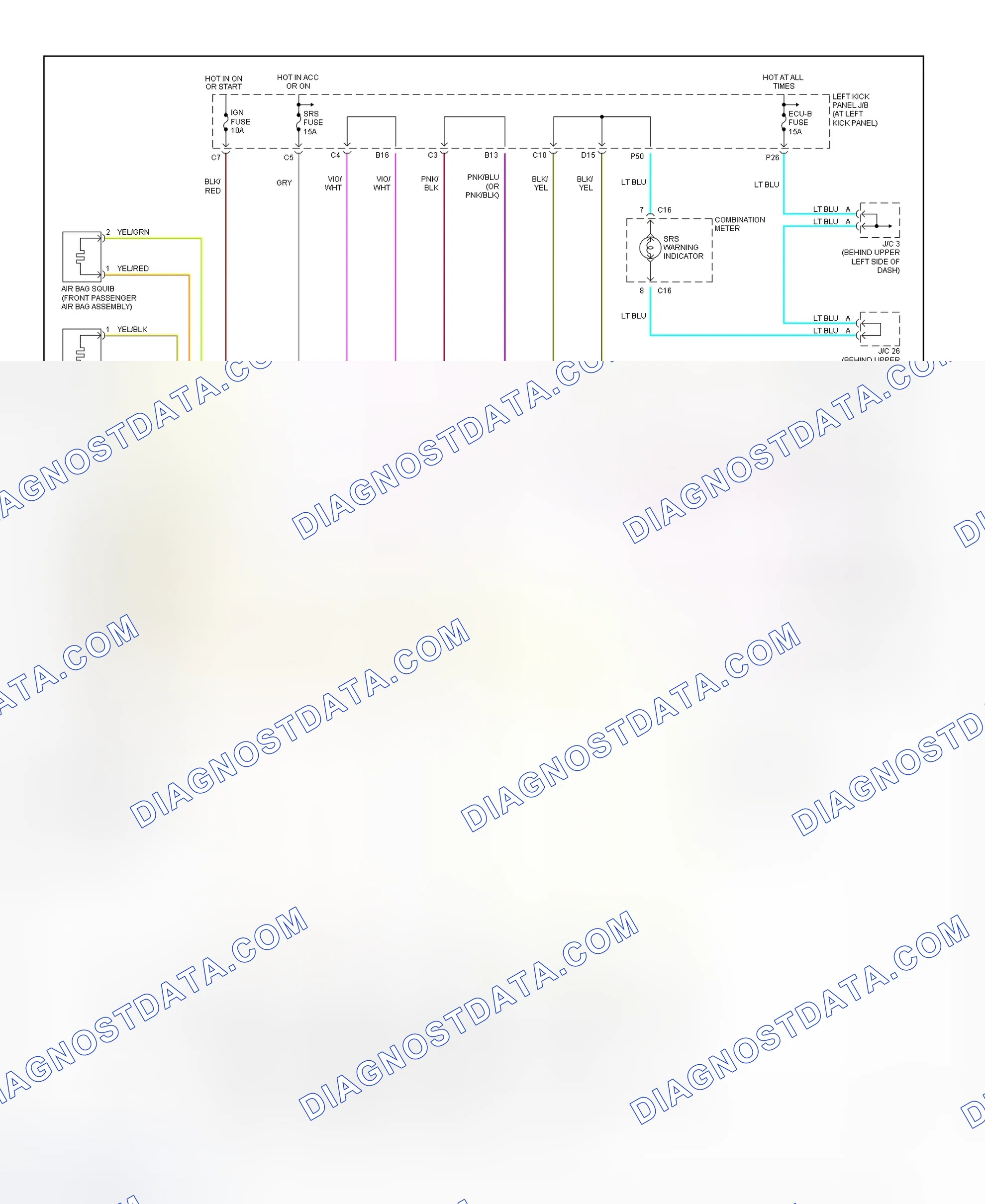 Scheme 1: Air Bag System Wiring Diagram