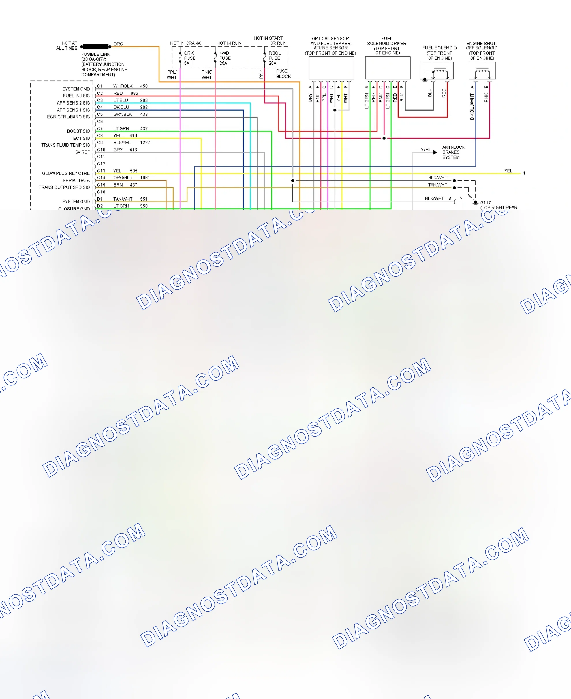 Scheme 239: Wiring Diagram For Blazer, Pickup, Sierra, Suburban & Yukon With M/T (1 Of 2)