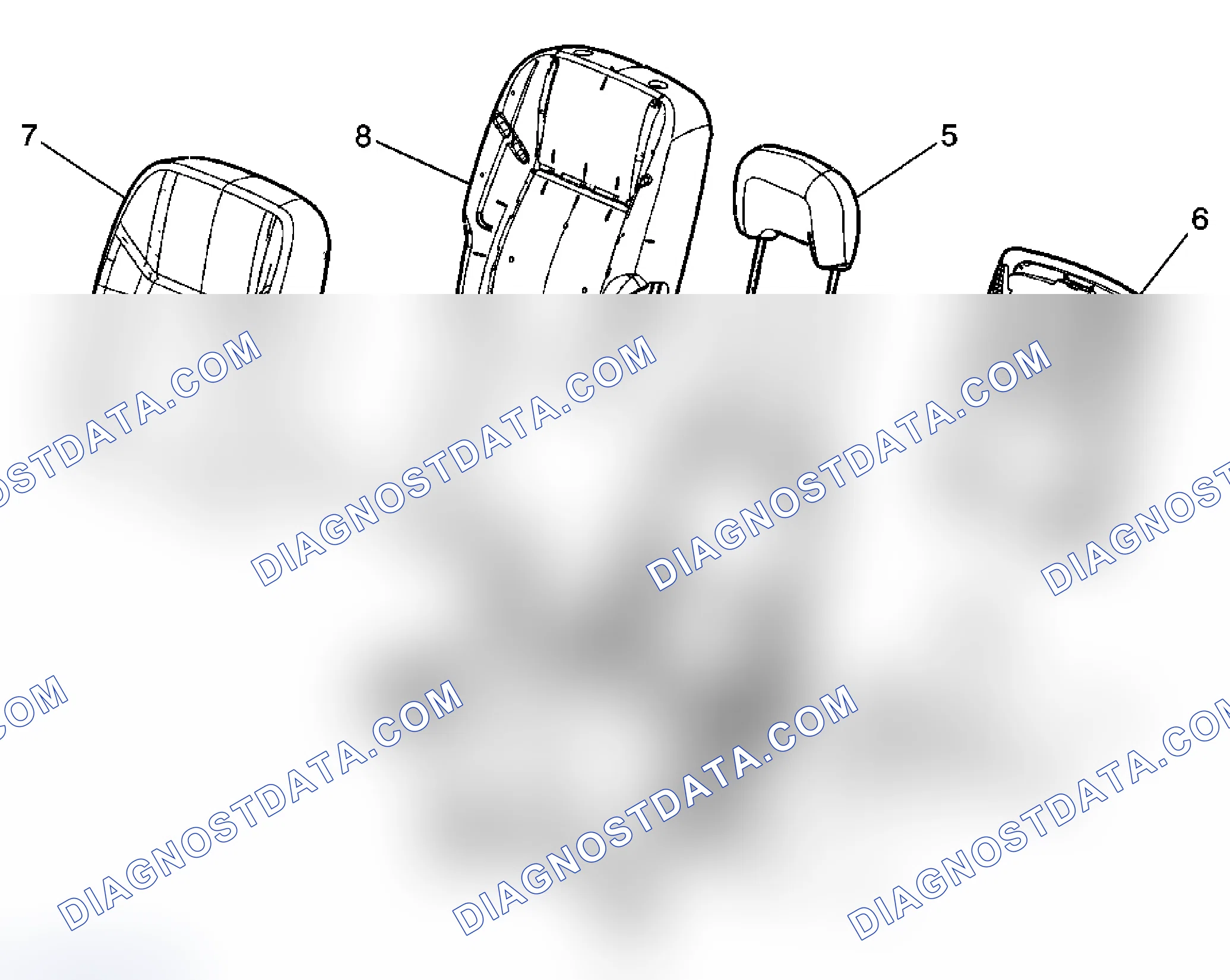 Scheme 21: Seat Back Cover and Pad Replacement - Rear (Captain)