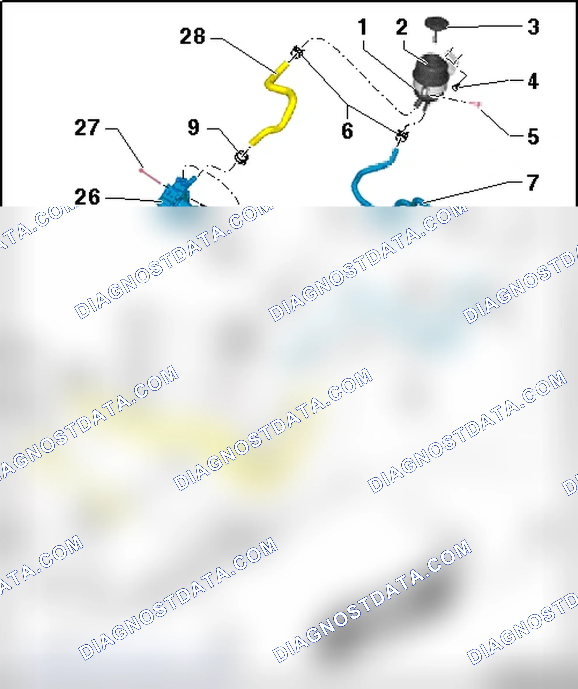 Scheme 156: VEHICLES WITH DYNAMIC STEERING OVERVIEW (4-CYLINDER TFSI ENGINE)