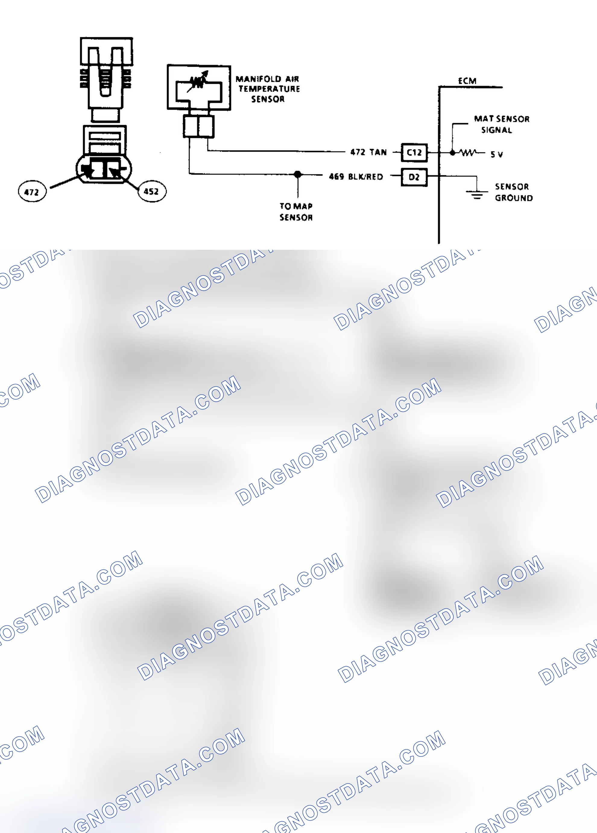Scheme 55: Code 23, MAT Sensor Voltage High (2.5L) Flow Chart & Schematic