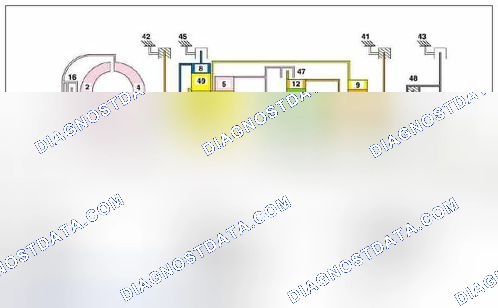 Scheme 252: Power flow in reverse gear, transmission mode "S", function - GF27.10-P-3030AHZ