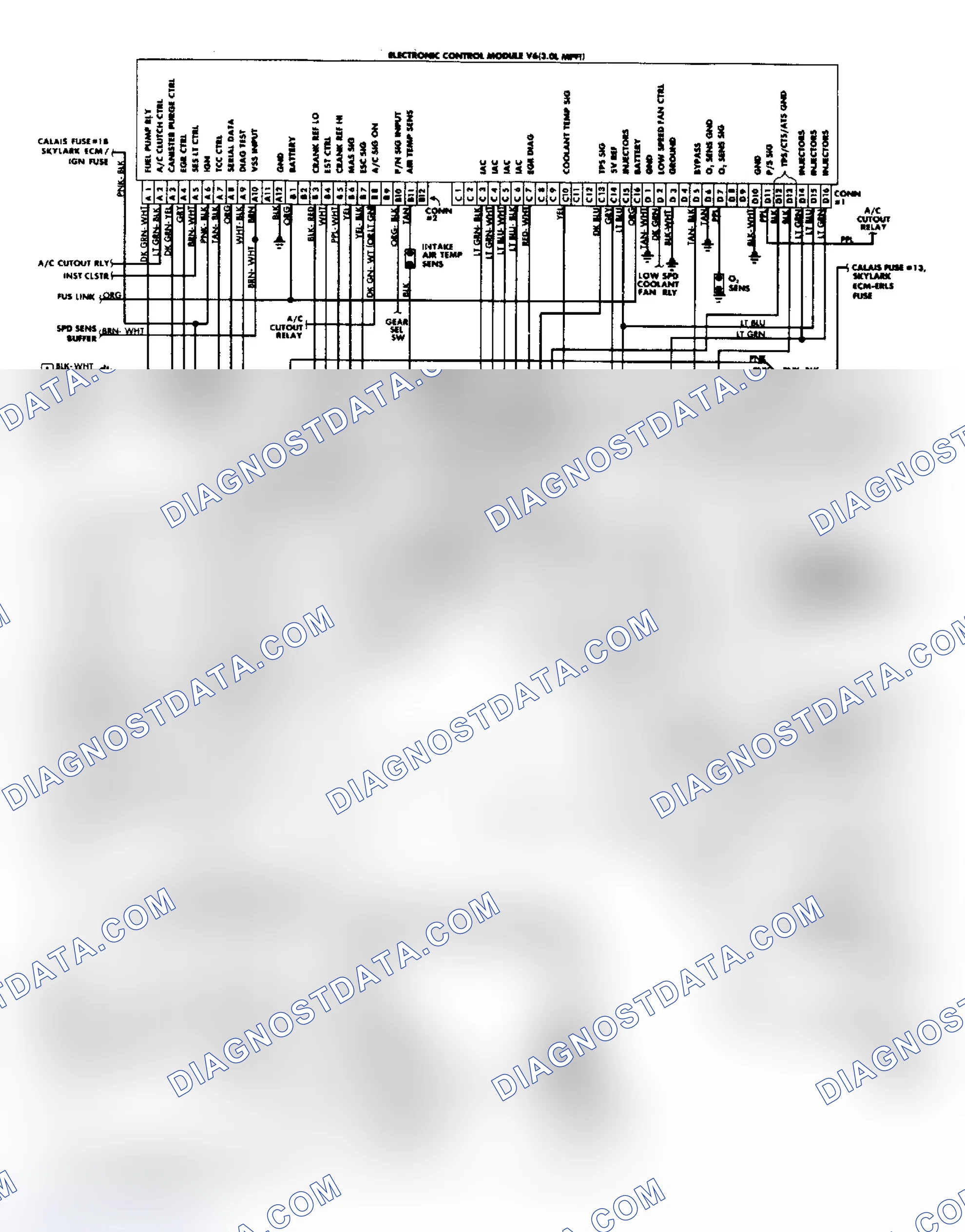Scheme 24: 1988 Calais & Skylark 3.0L Fuel Injection Wiring Diagram