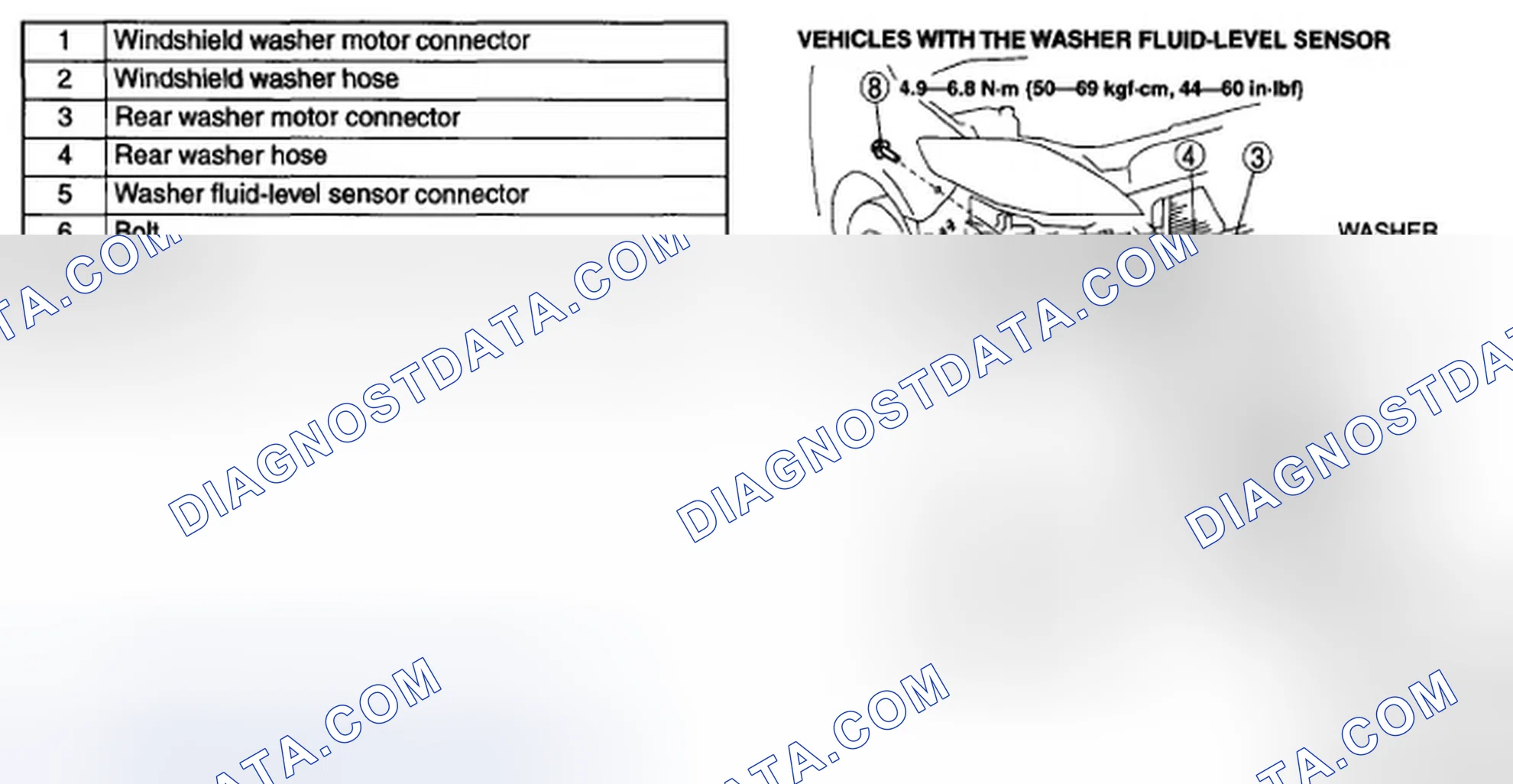 Scheme 10: WASHER TANK REMOVAL/INSTALLATION