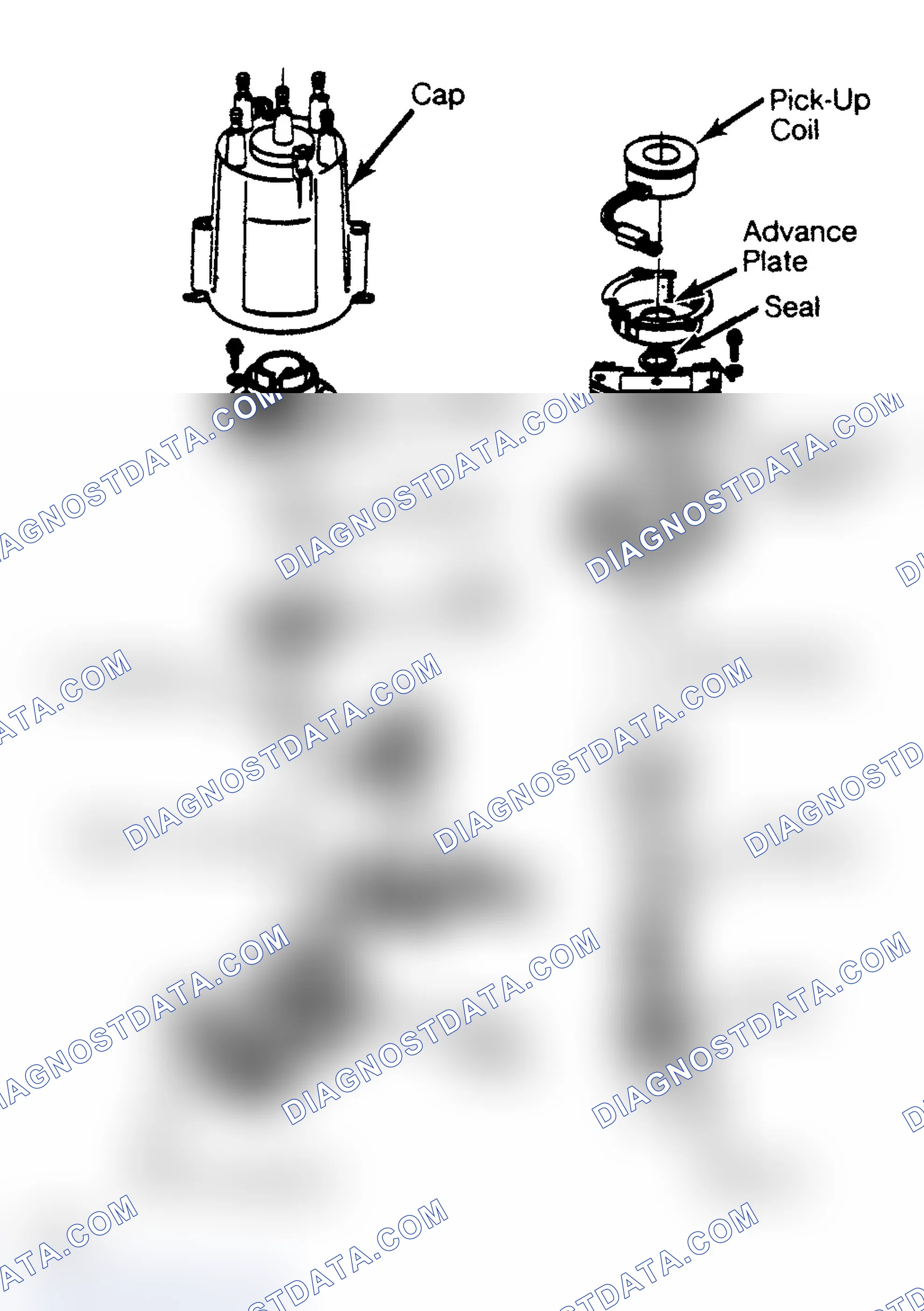 Scheme 15: Disassembled View of EST Distributor. Distributor works with an external ignition coil.