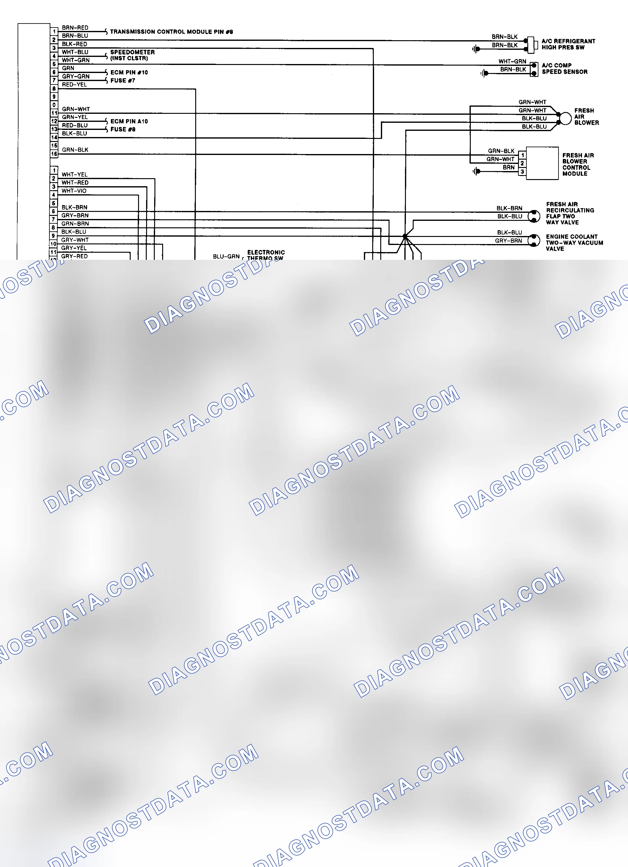 Scheme 5: Automatic A/C-Heater System Wiring Diagram (100CS)
