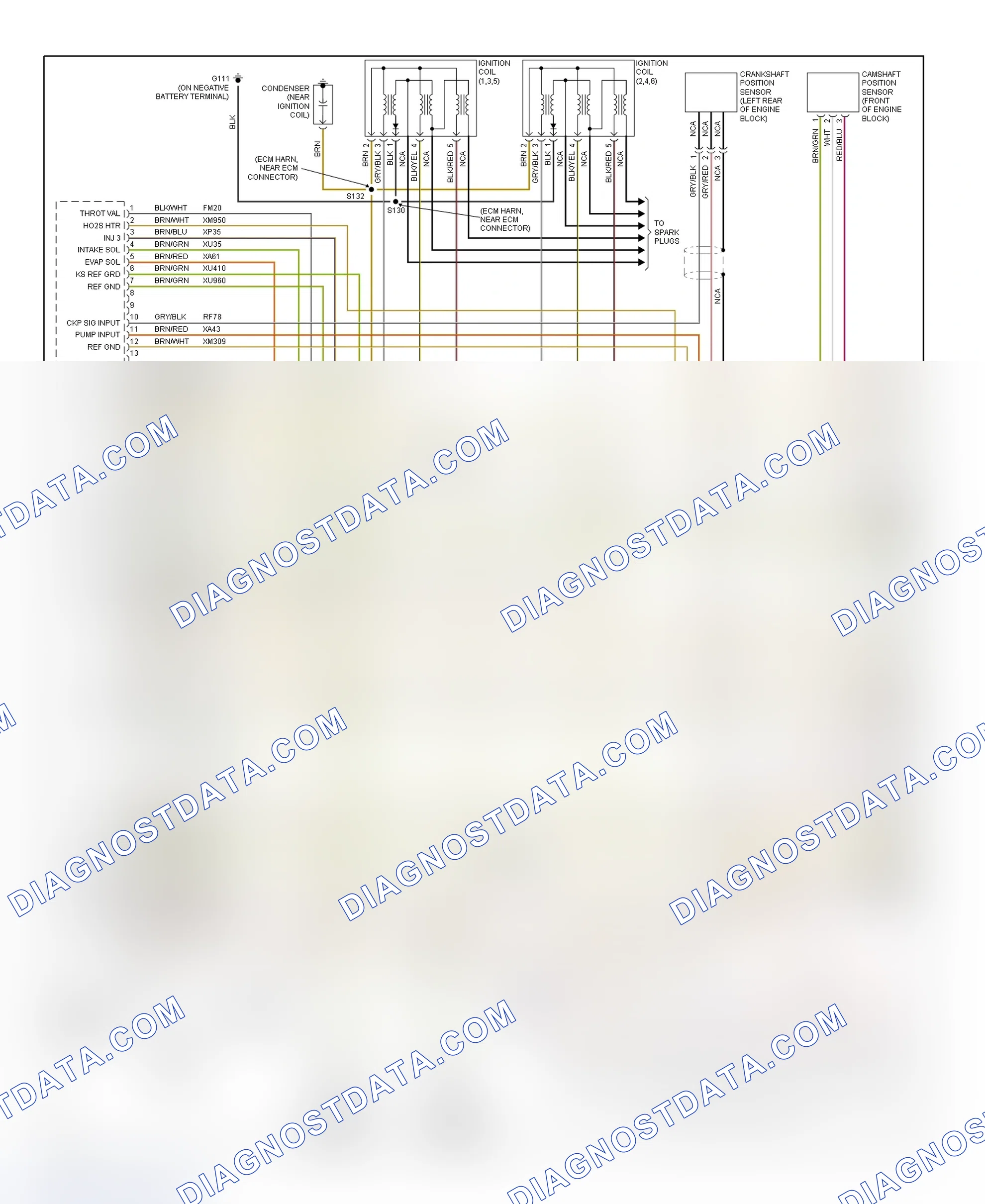 Scheme 33: PCM Wiring Diagram (Catera - 3.0L - 1 Of 3)