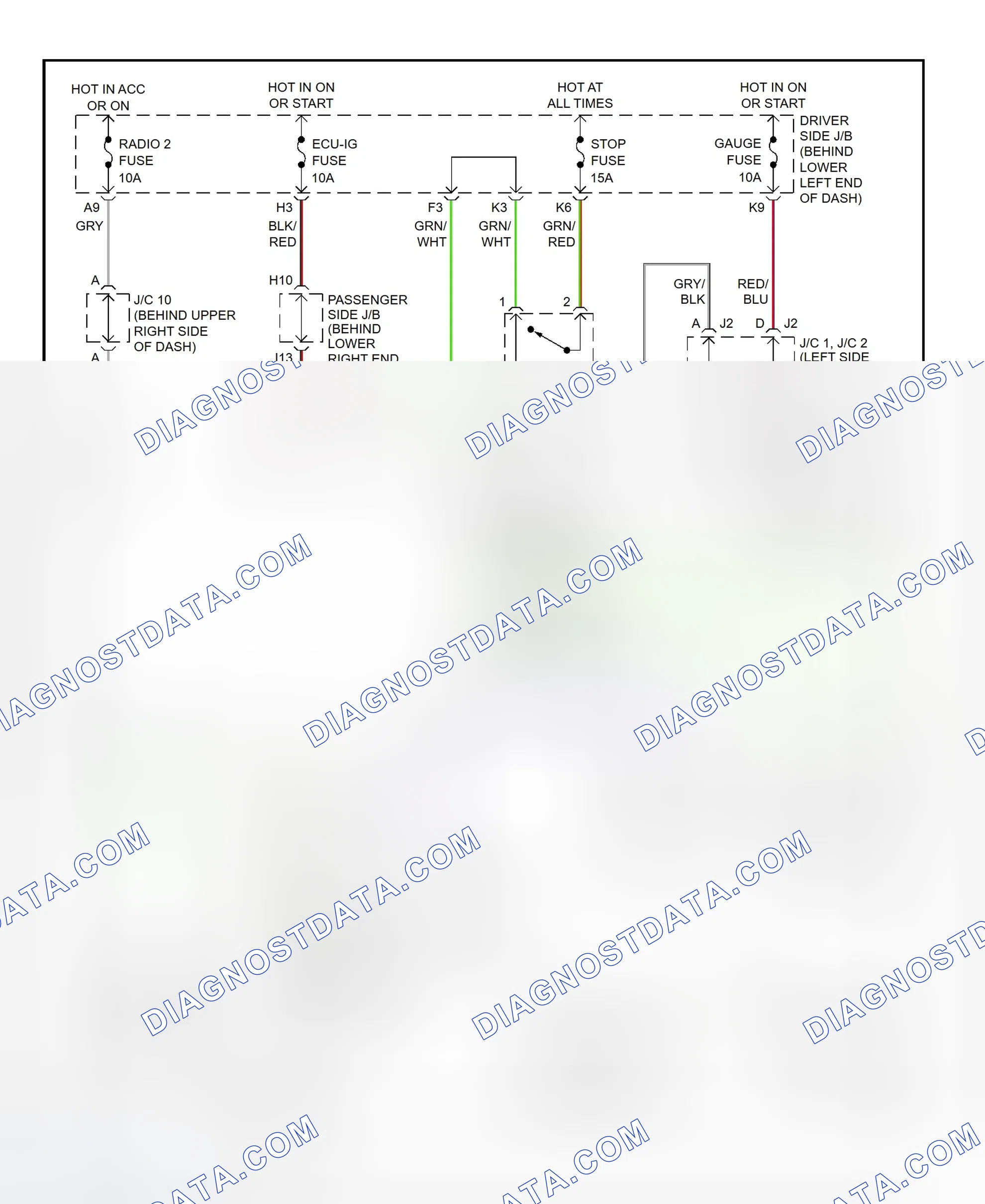 Scheme 289: Shift Interlock System Wiring Diagram (2002 - Lexus IS300)