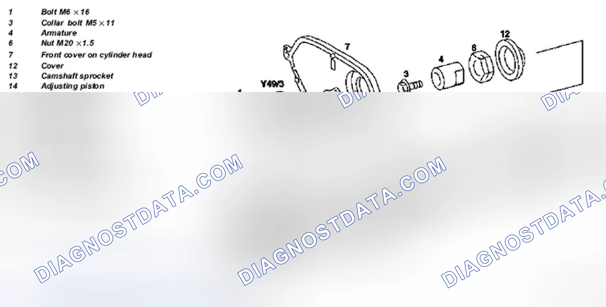 Scheme 2: Identifying Exhaust Camshaft Solenoid Components - Engine 271.921 /940 /941 /944 /946 /948 /955 /956