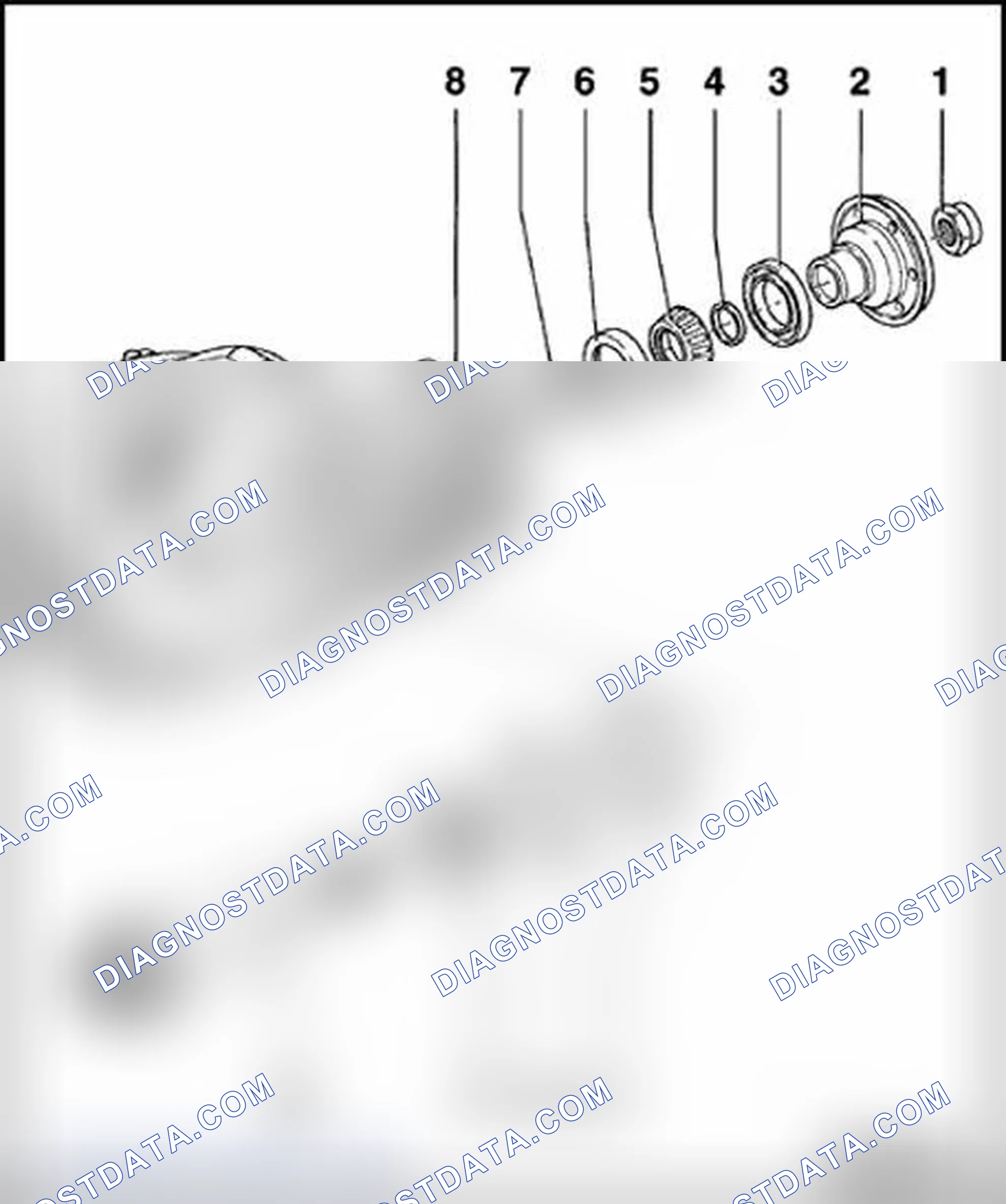 Scheme 73: Pinion shaft, removing, installing, dismantling and assembling - overview