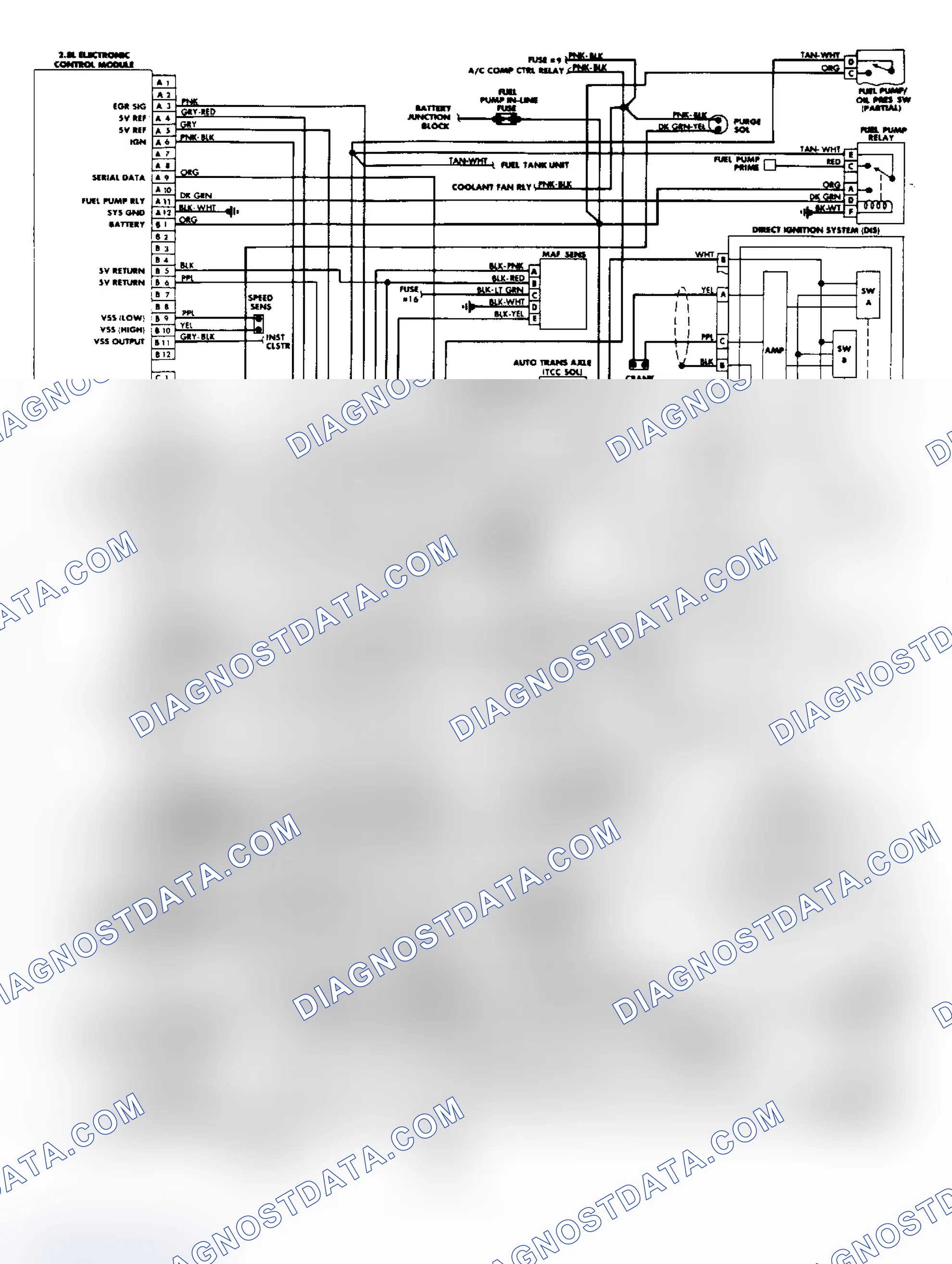 Scheme 20: 1988 Beretta & Corsica 2.8L Fuel Injection Wiring Diagram