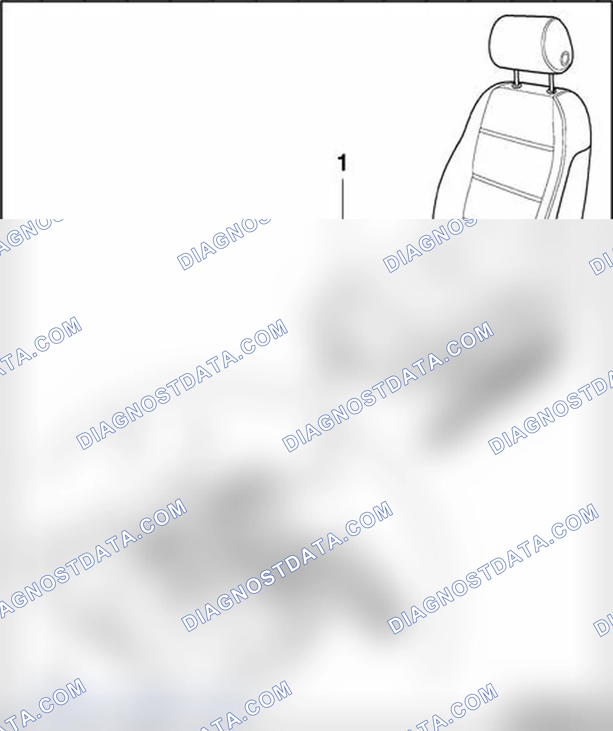 Scheme 271: Seat cushion extension (sports seat), assembly overview