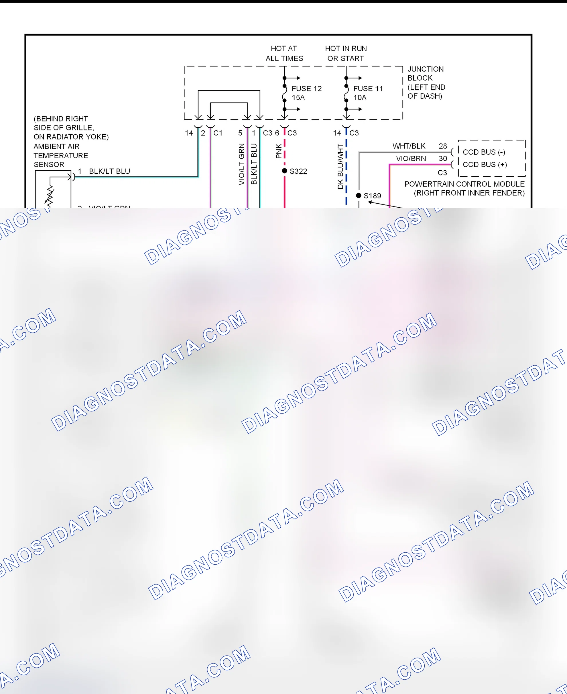 Fig. 3: Overhead Consoles Wiring Diagram (Dakota)