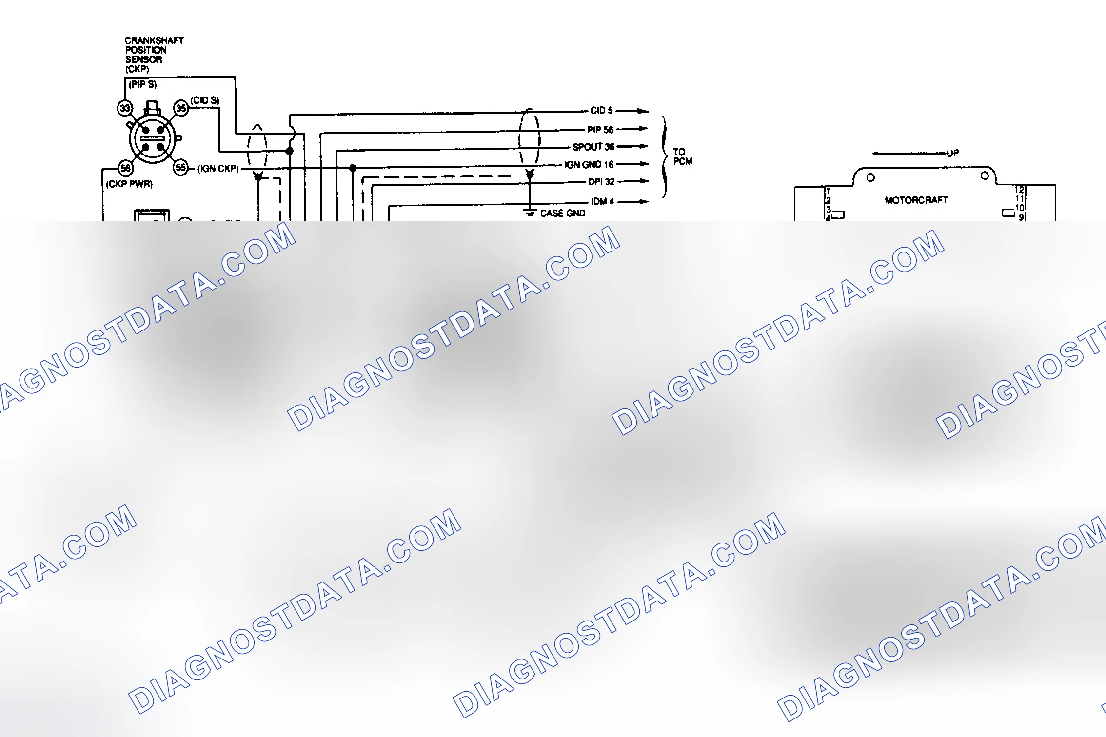 Scheme 25: Ignition System Connector Terminal (Mustang 2.3L)