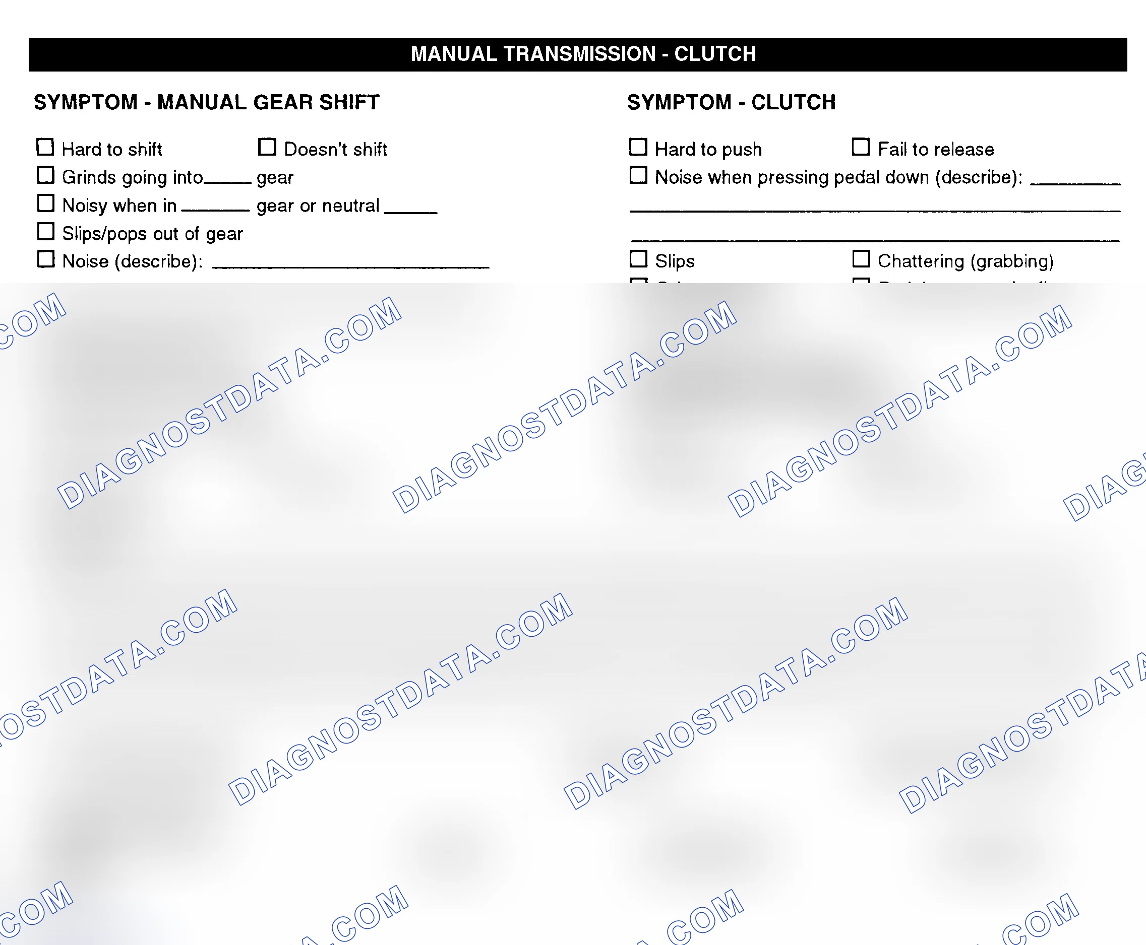 Scheme 10: Manual Transmission & Clutch