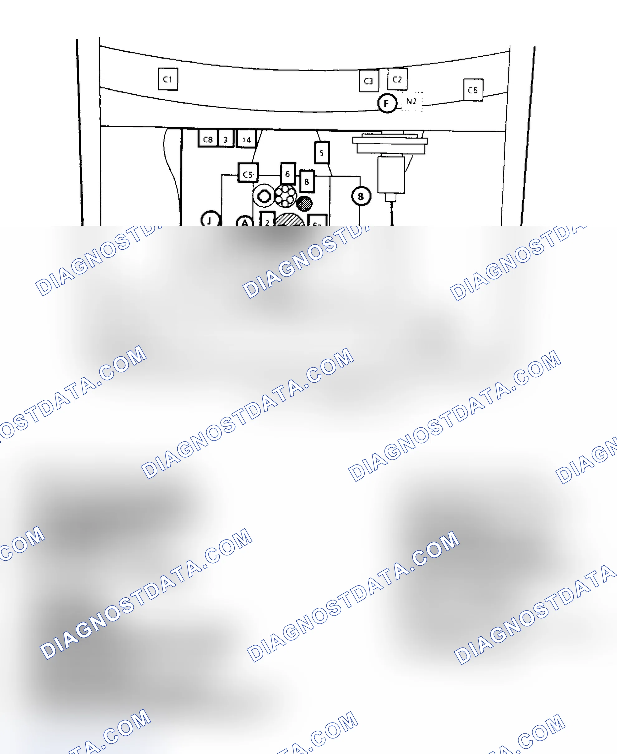 Scheme 171: Component Locations for "R/V" Series 5.0L & 5.7L