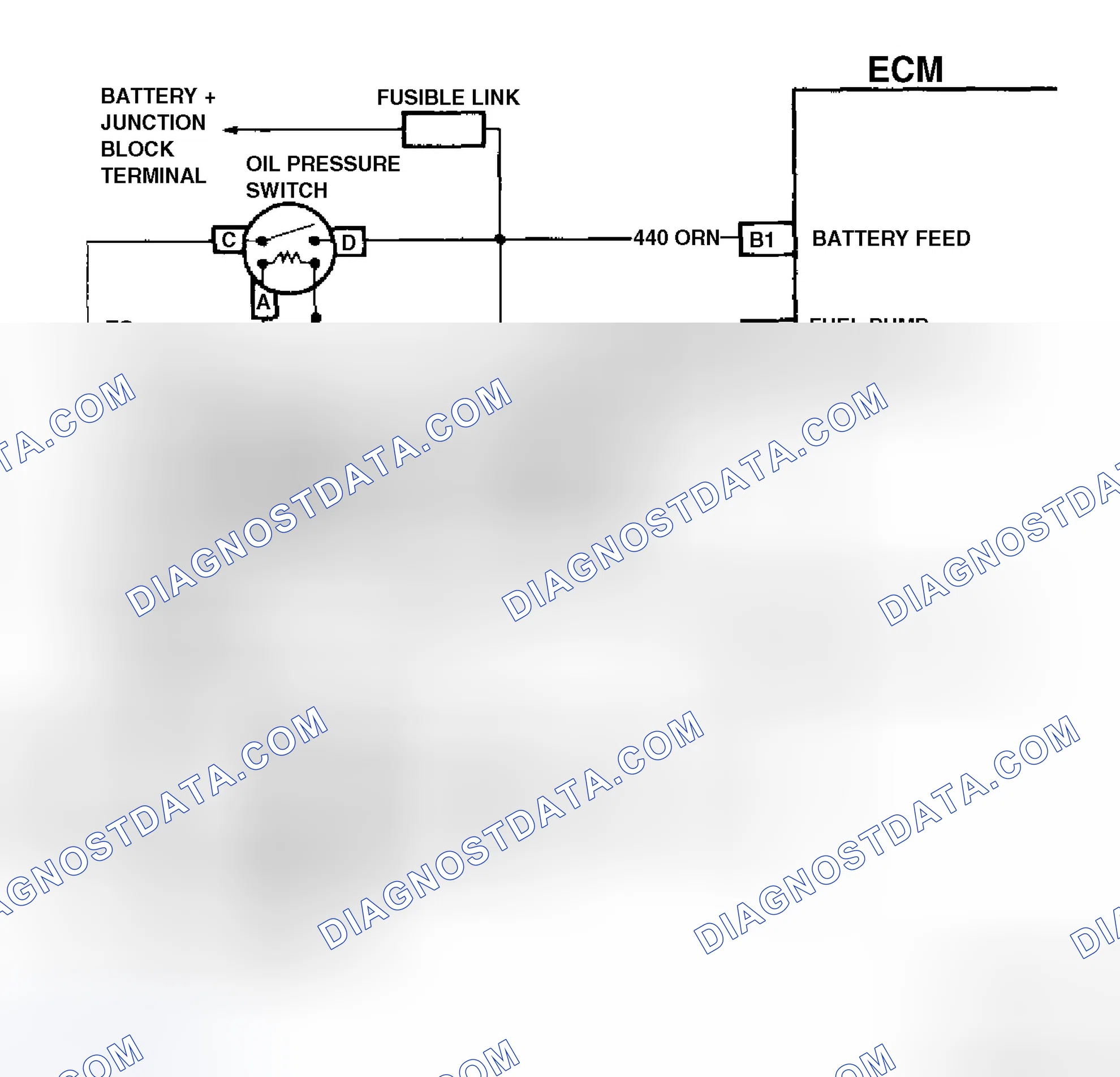 Scheme 265: Code 54 Schematic ("G" Series) Fuel Pump Circuit
