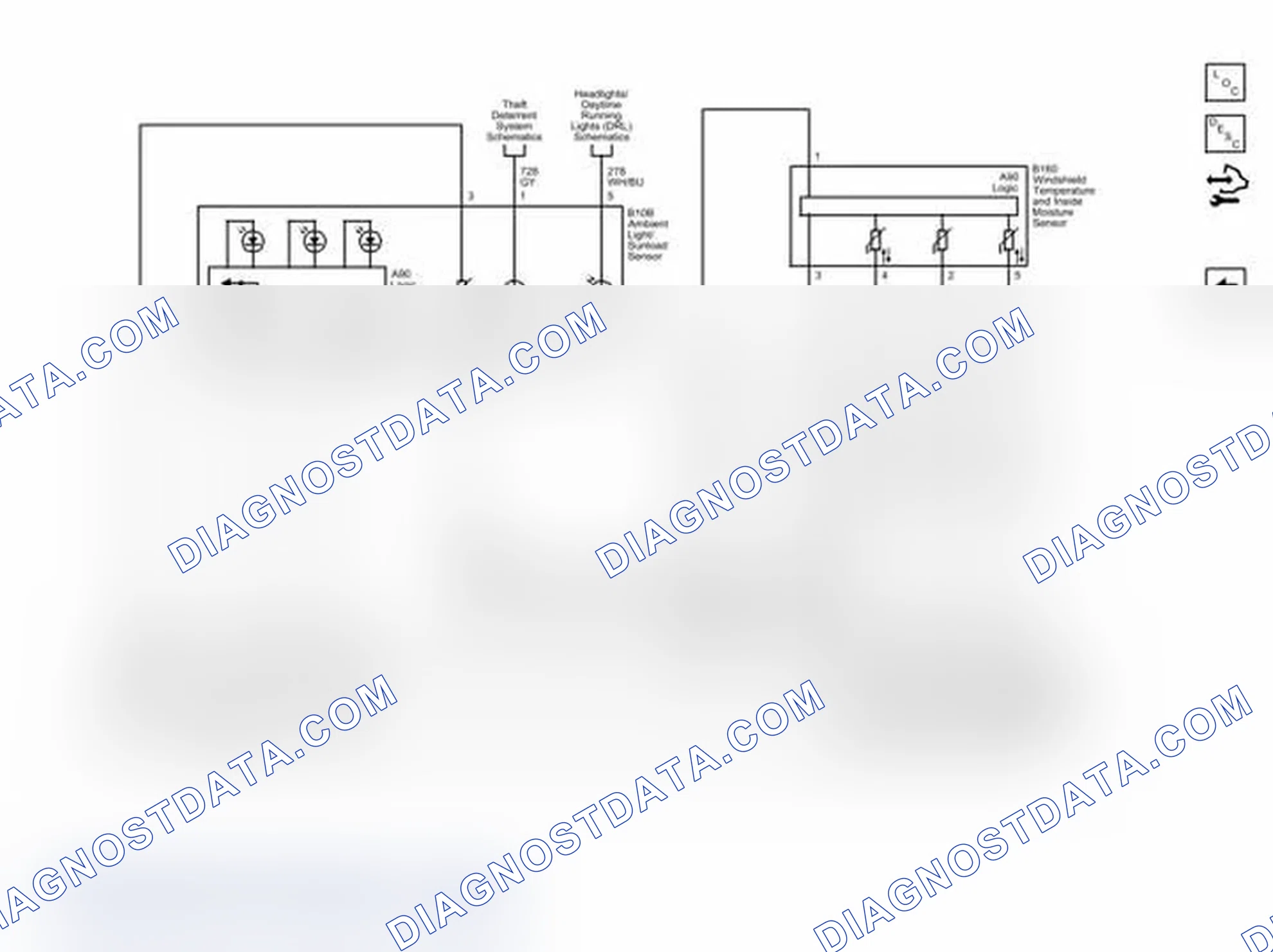 Scheme 70: Sunload Sensor and Windshield Temperature Sensor