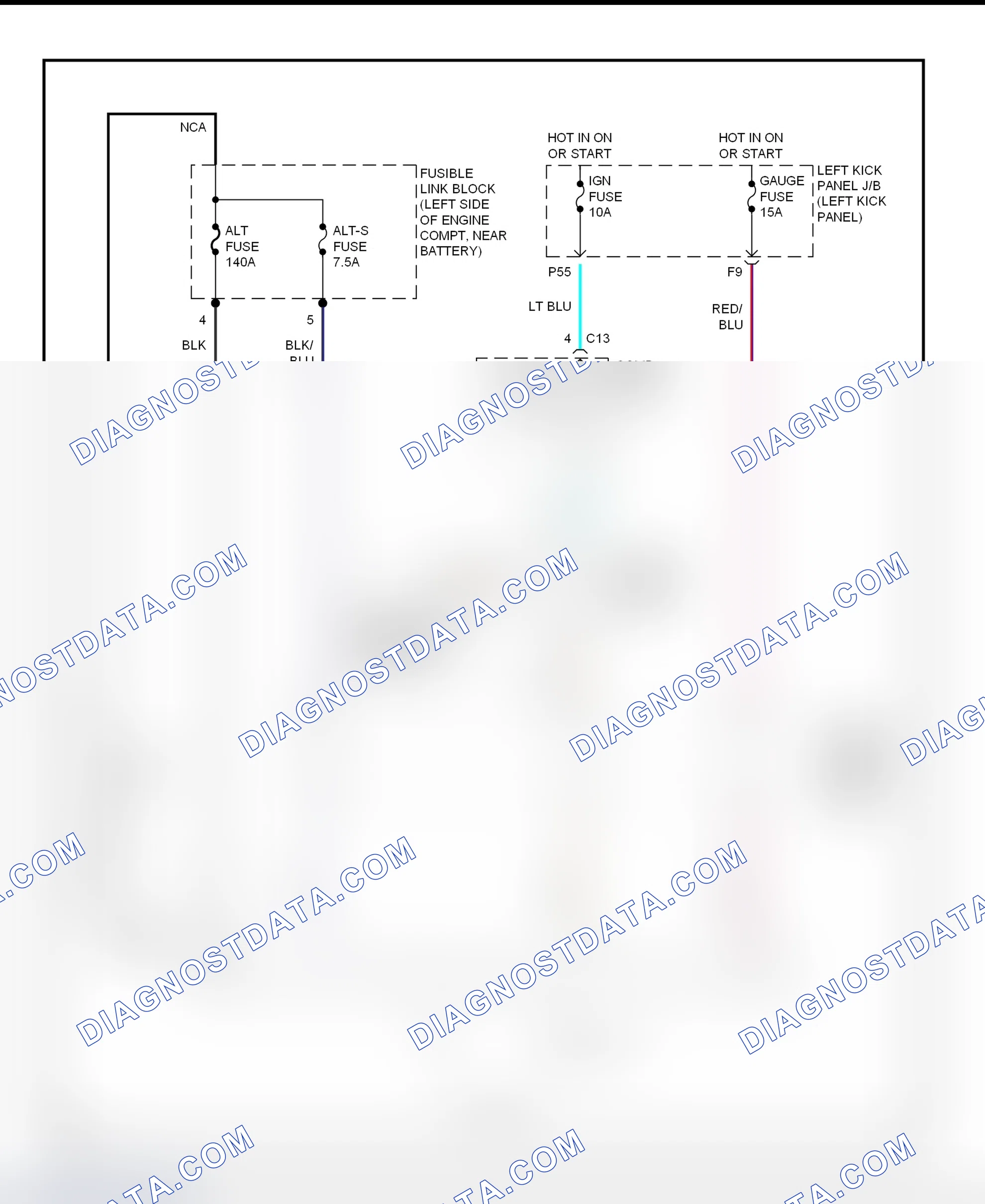 Scheme 13: Charging System Wiring Diagram (Land Cruiser)