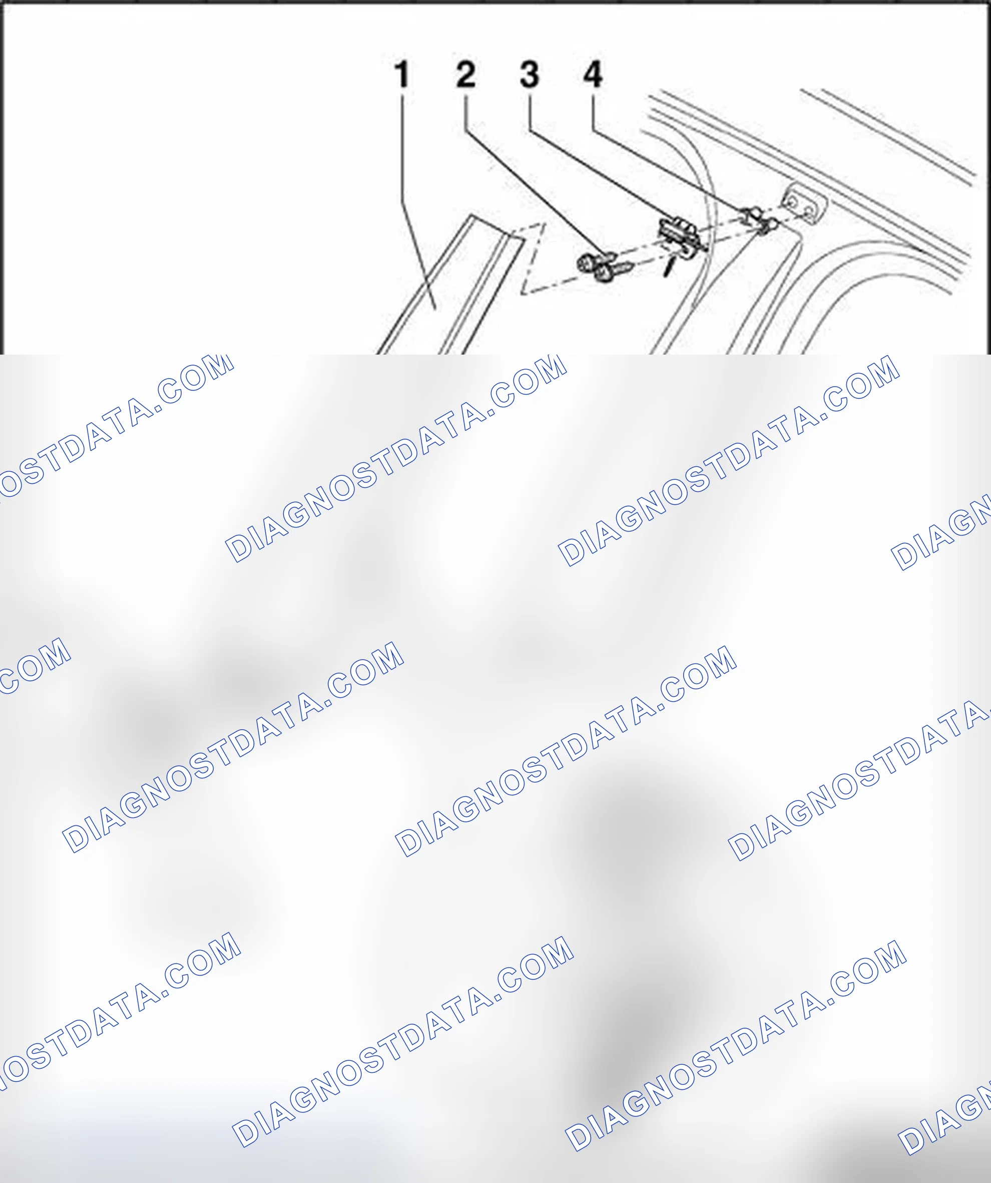 Scheme 244: B-pillar trim panel, removing and installing