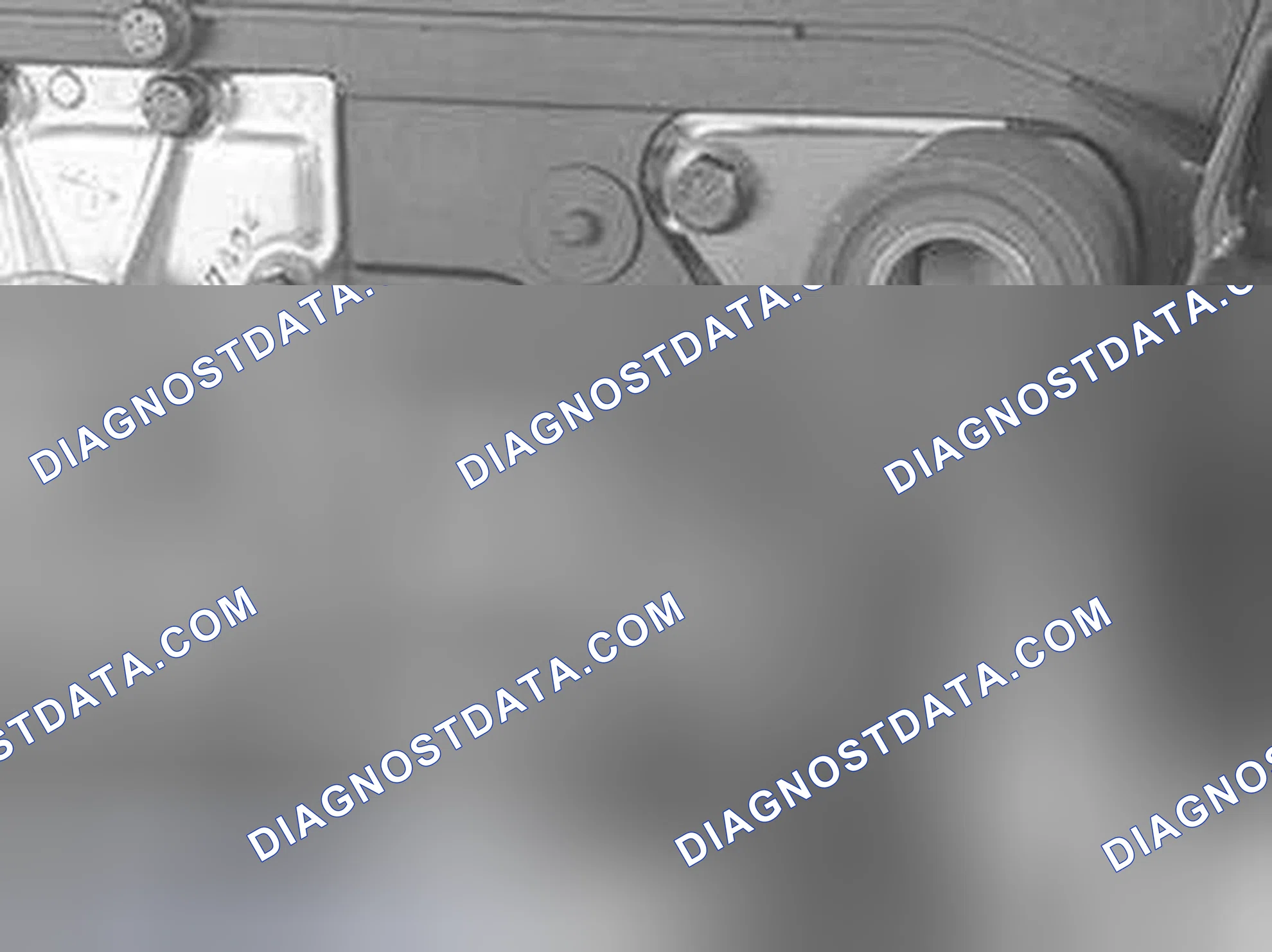 Scheme 402: Removing the belt tensioner and idler pulley