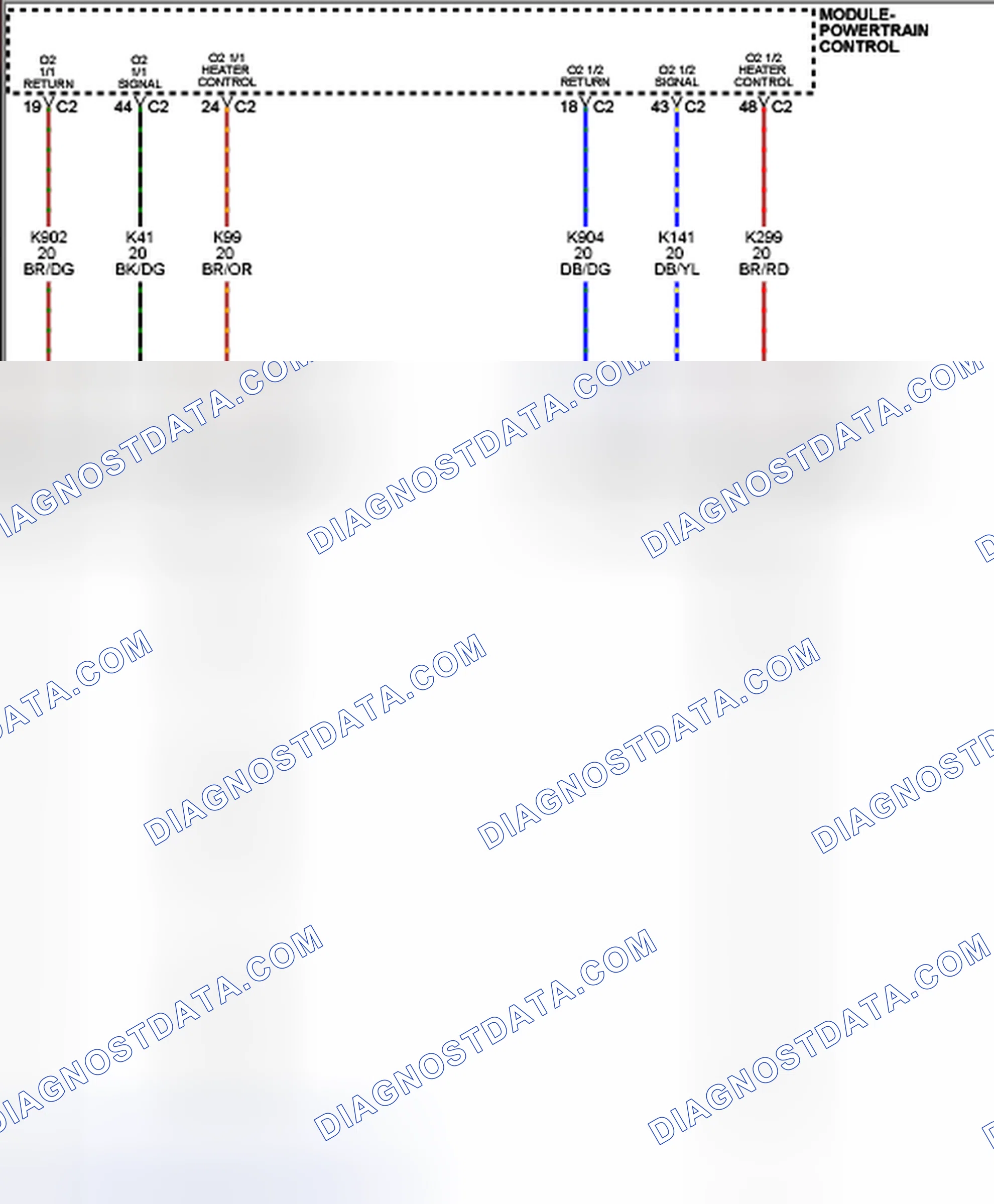Scheme 499: CHECKING THE OXYGEN SENSOR OPERATION