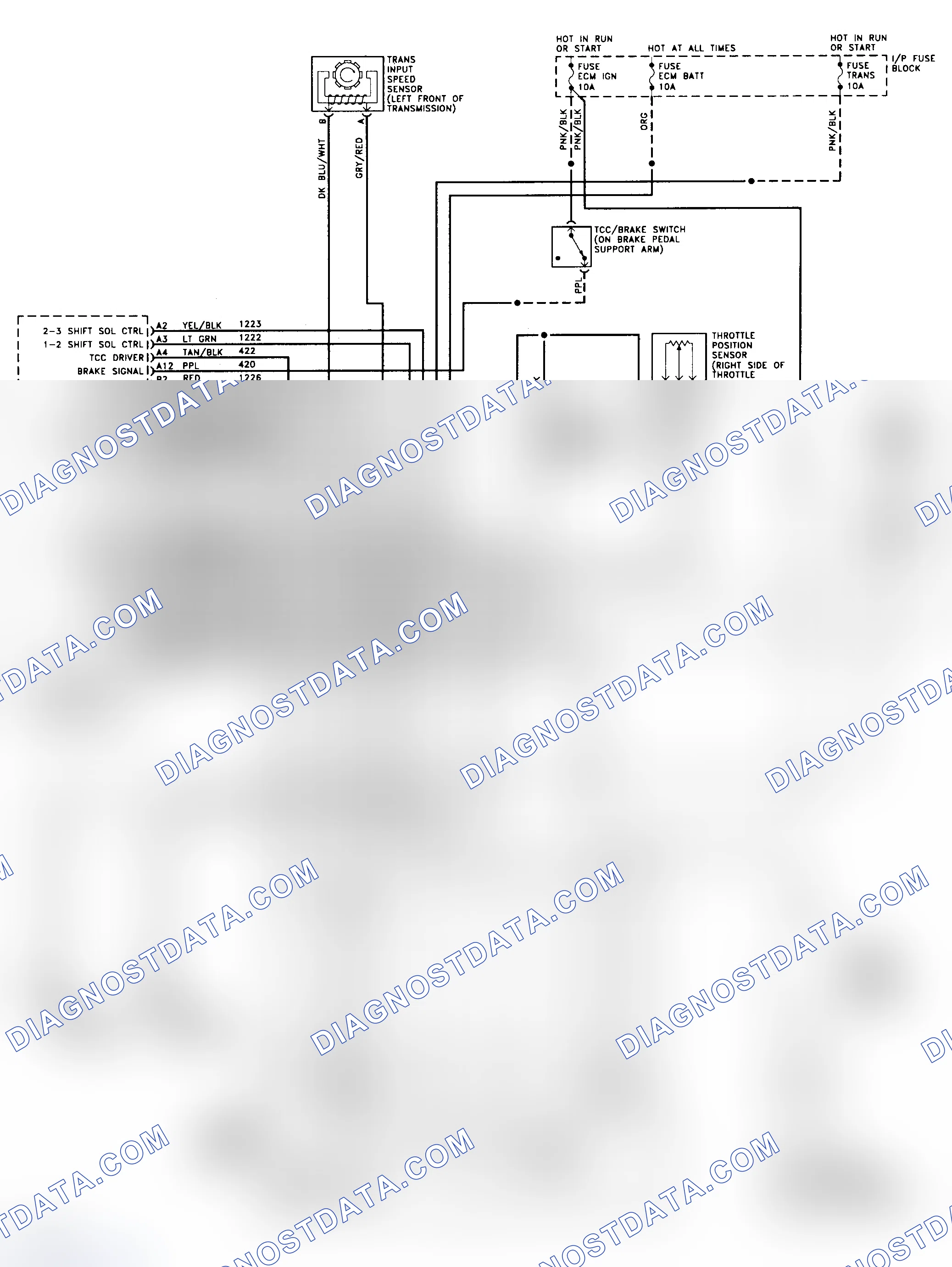 Scheme 349: 4L80-E Wiring Diagram (1993 "G" Series - Gasoline)