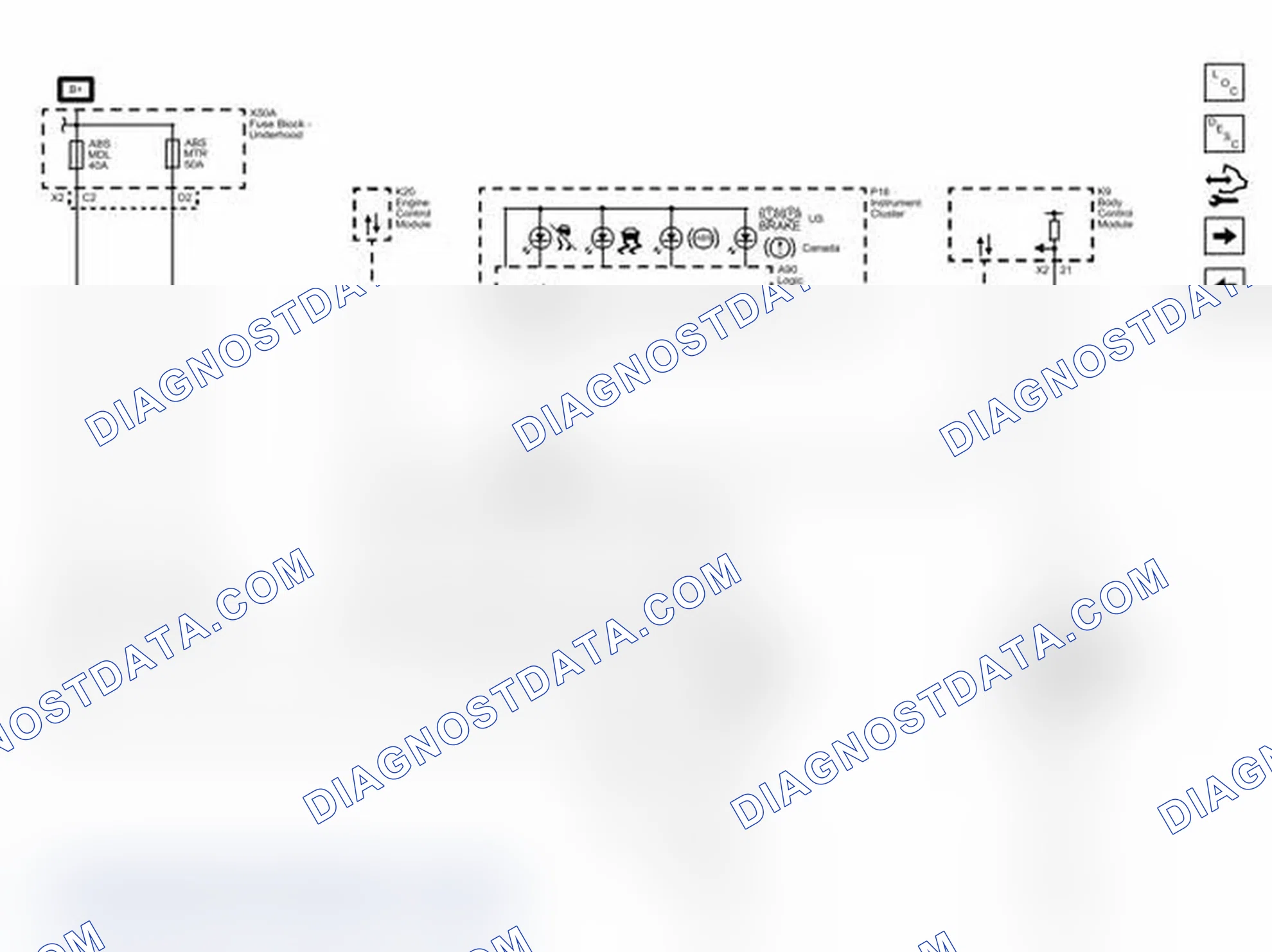 Scheme 2: Power, Ground, Serial Data, Indicators and Traction Control Switch (JL4) Wiring Schematics