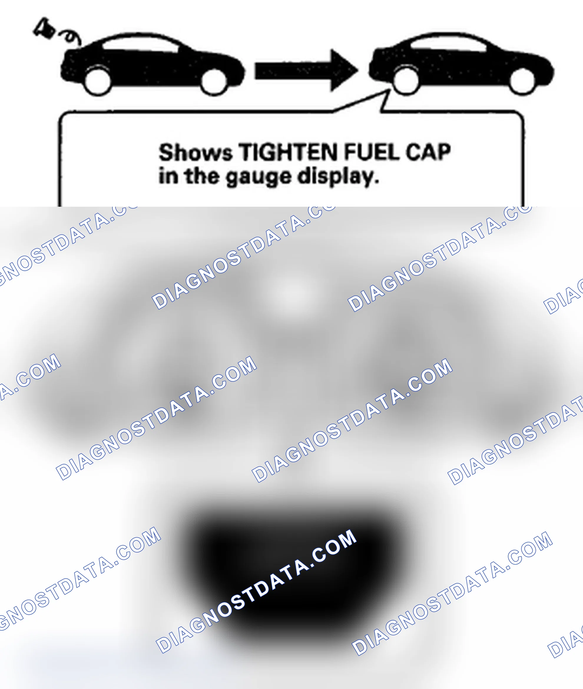 Scheme 349: Fuel Cap Warning Message