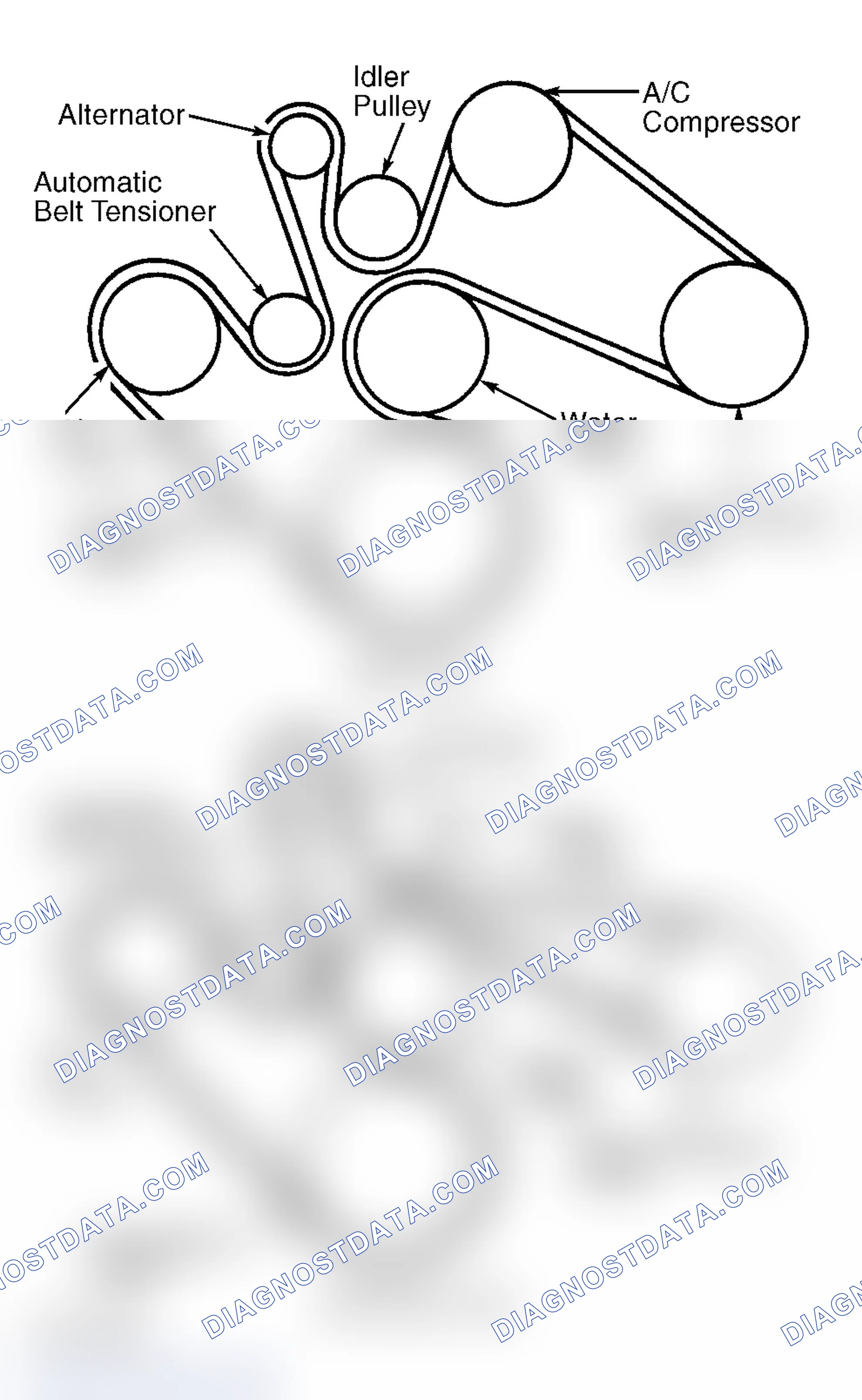 Scheme 15: DRIVE BELT ROUTING (5.9L & 8.0L GASOLINE - RAM PICKUP)