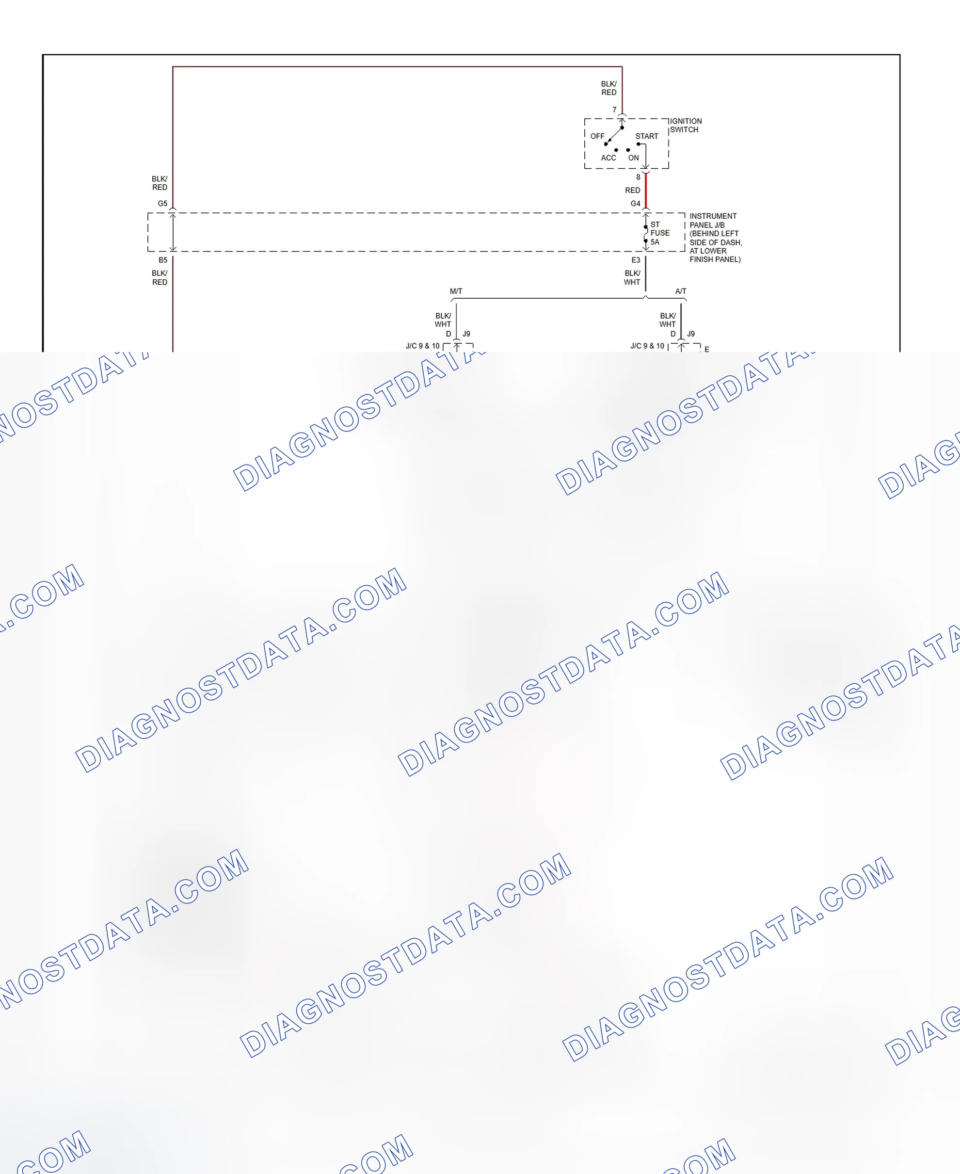 Fig. 24: Starting System Wiring Diagram (Corolla)