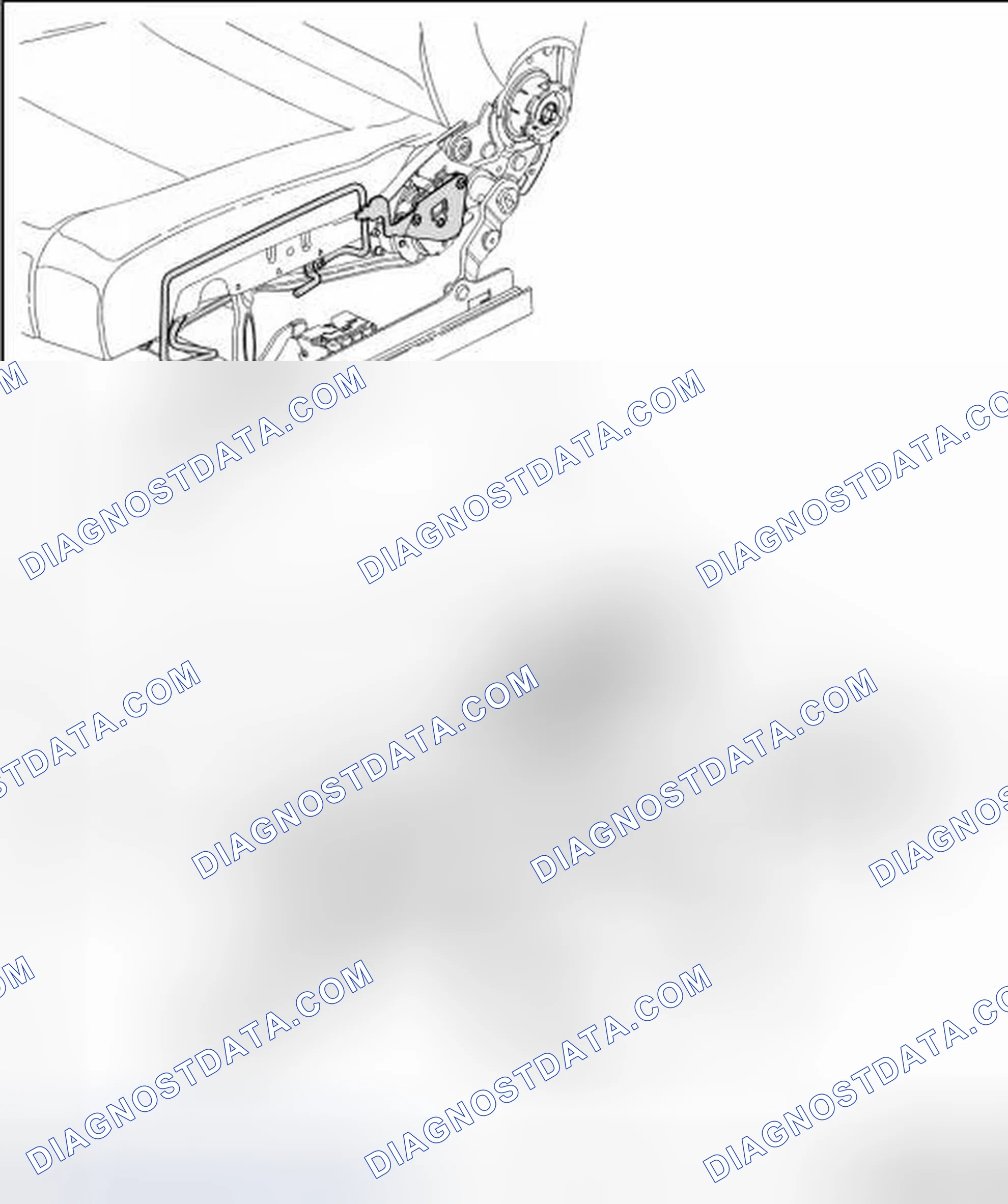 Scheme 60: FRONT SEAT SUPPORT AND OPERATING LEVER