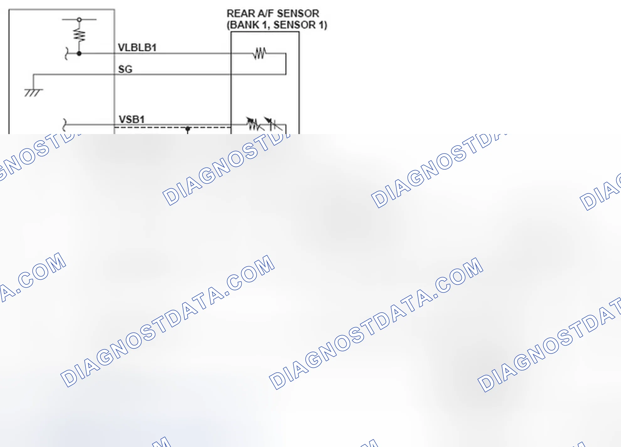 Scheme 301: Rear Air/Fuel Ratio (A/F) Sensor (Bank 1, Sensor 1) - Circuit Diagram