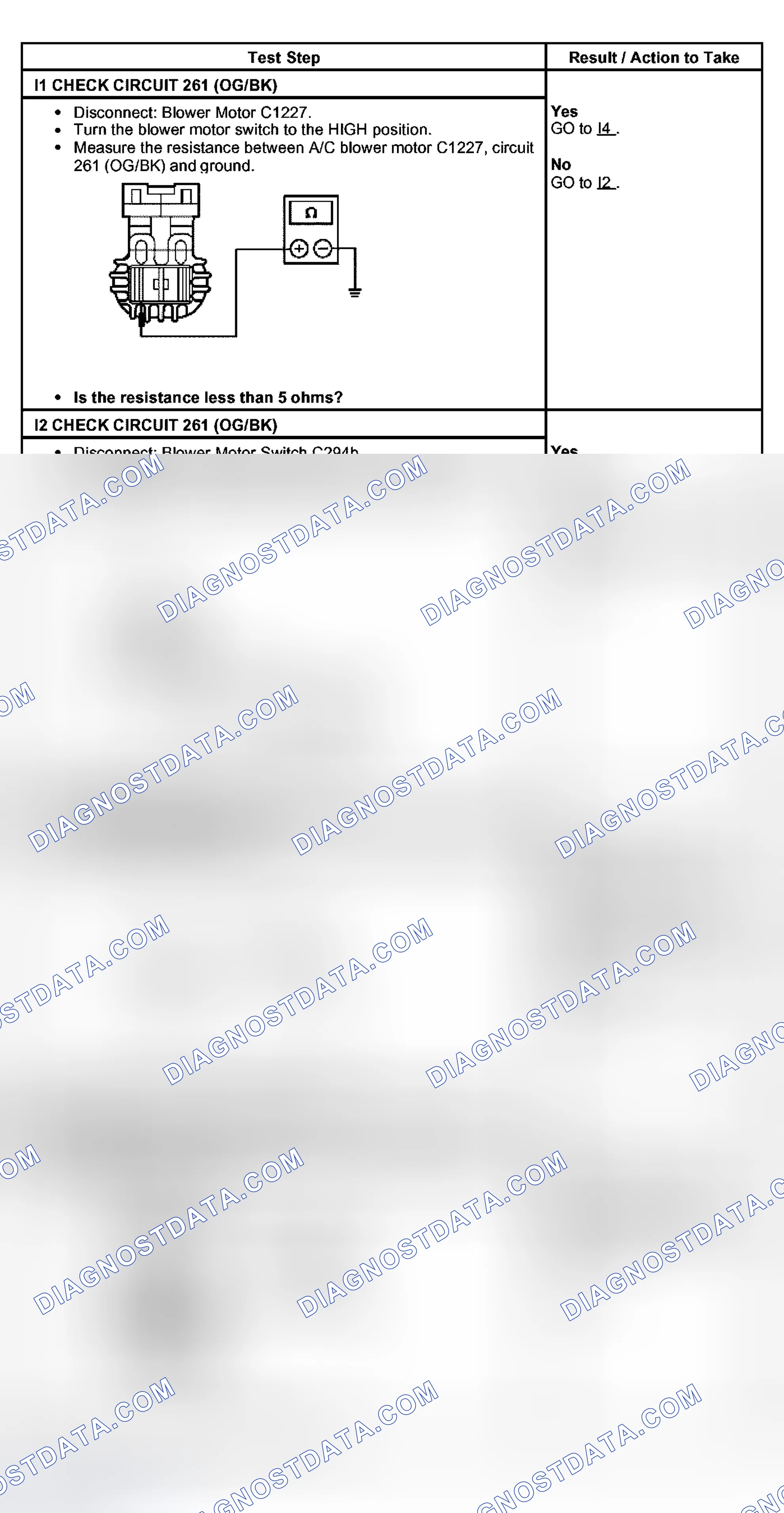 Scheme 17: PINPOINT TEST I: THE BLOWER MOTOR IS INOPERATIVE