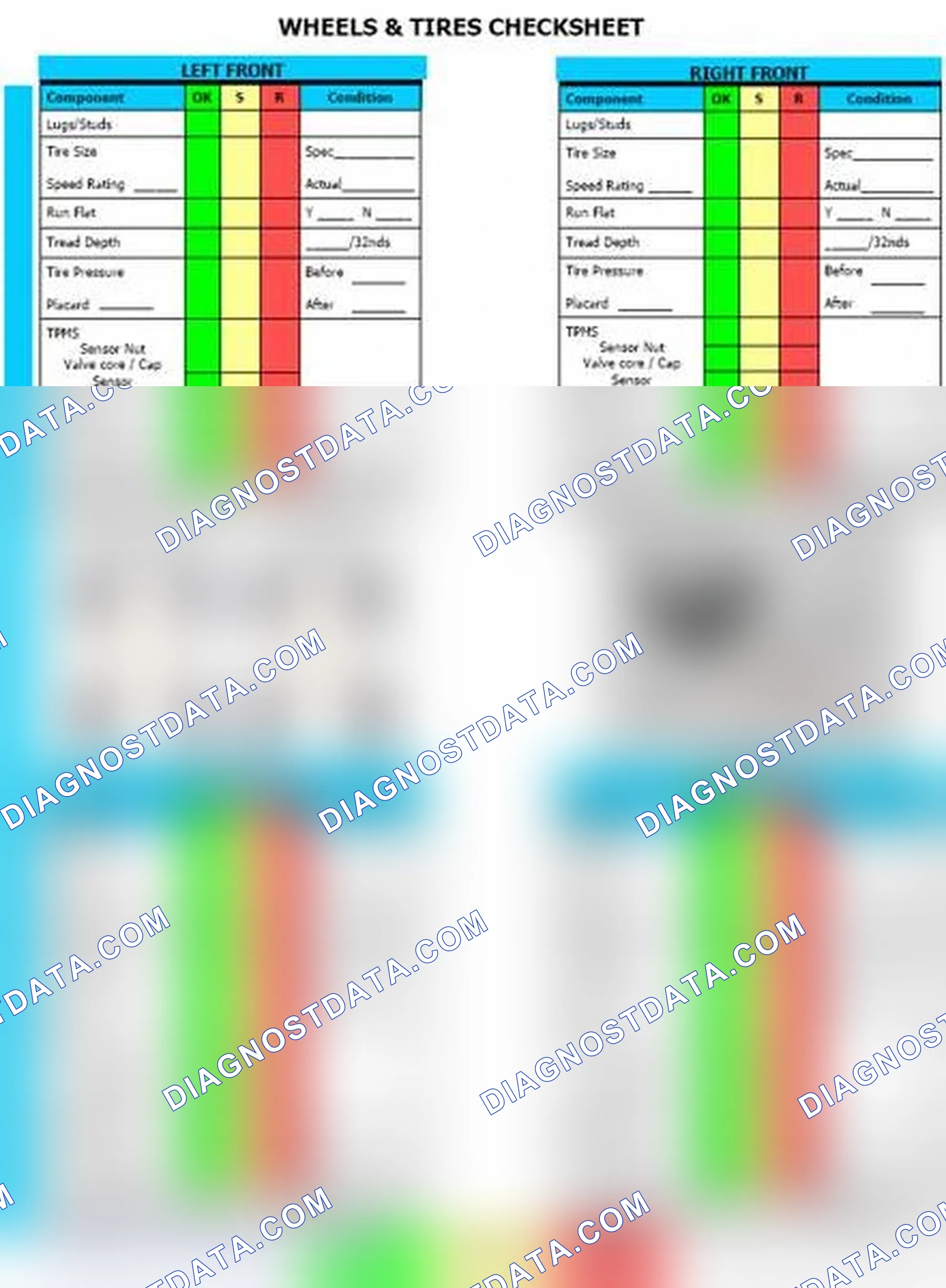 Scheme 35: Wheels & Tires Checksheet (2 Of 2)