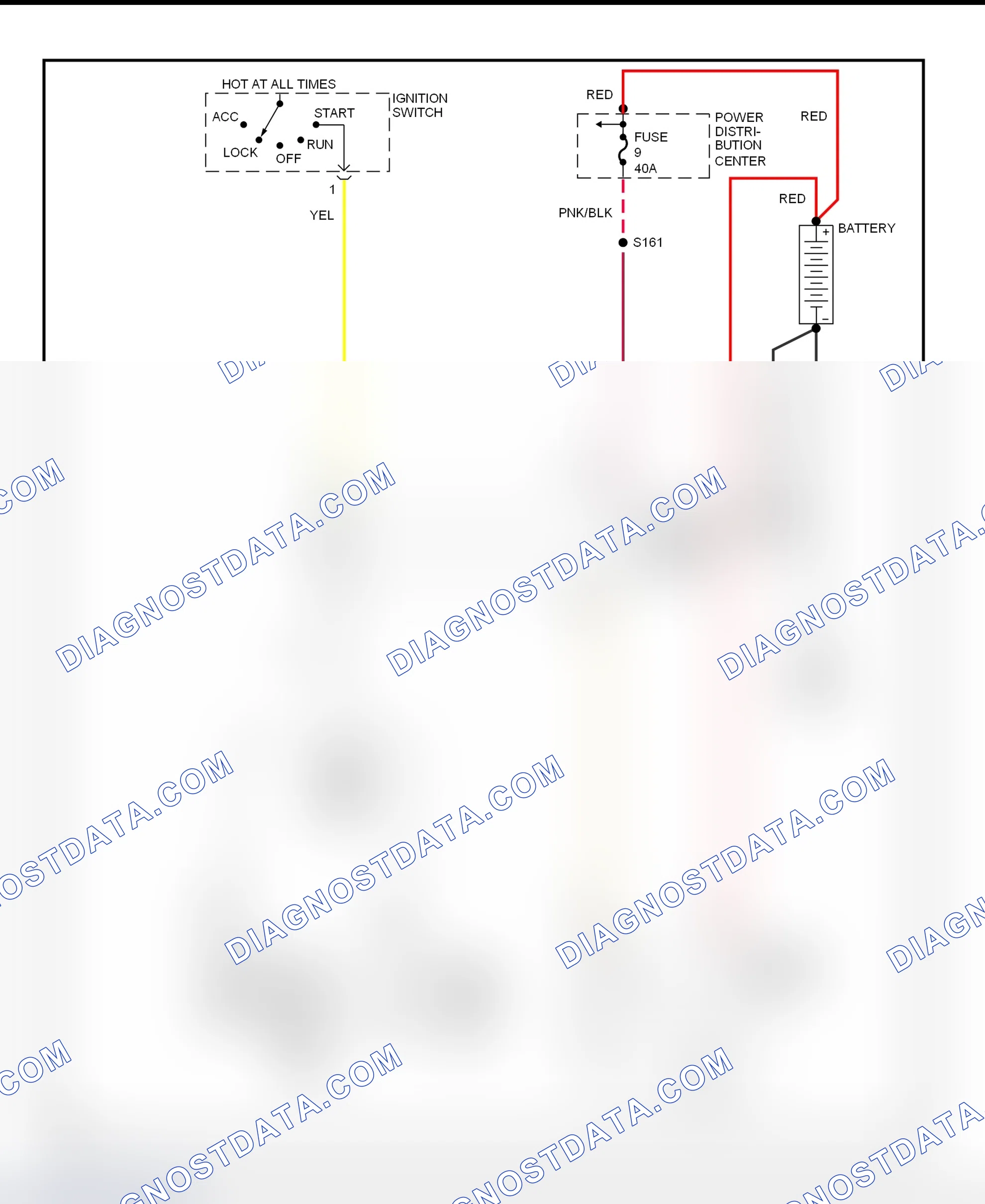 Fig. 8: Starting System Wiring Diagram (Durango)