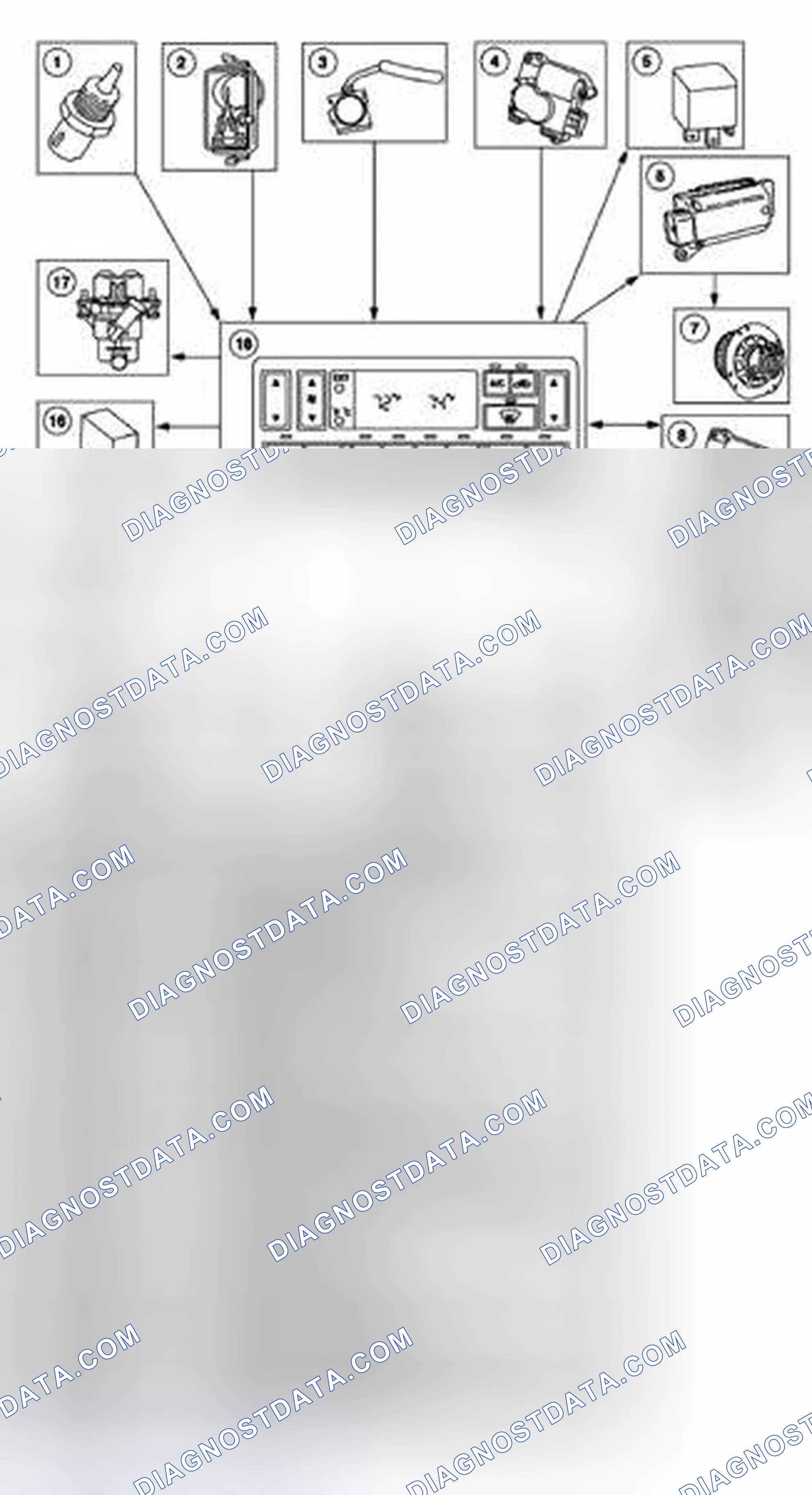 Scheme 8: Climate Control System Electrical Components-Directly Linked to DATC Module