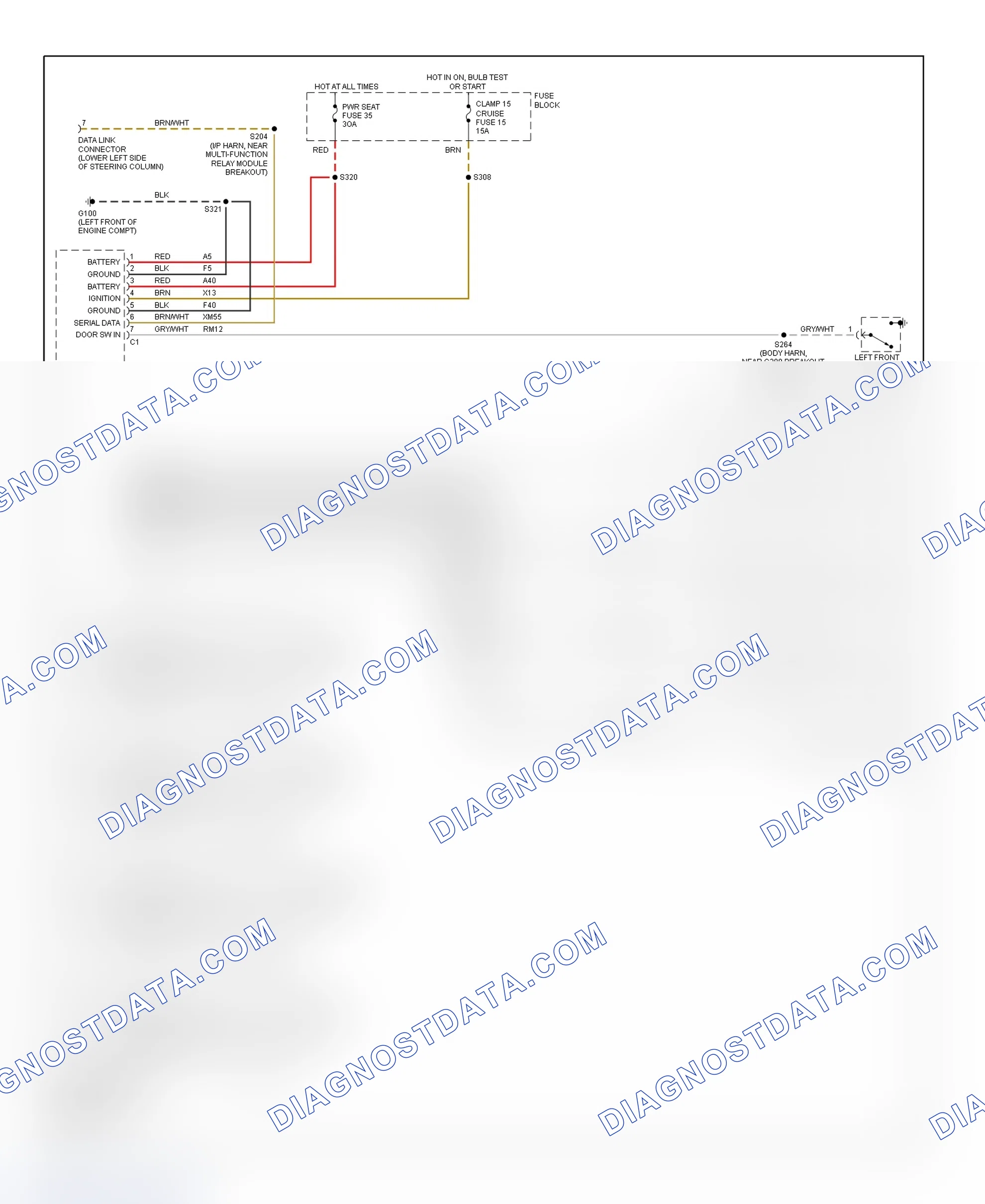 Scheme 1: Memory Mirror System Wiring Diagram (1 Of 2)