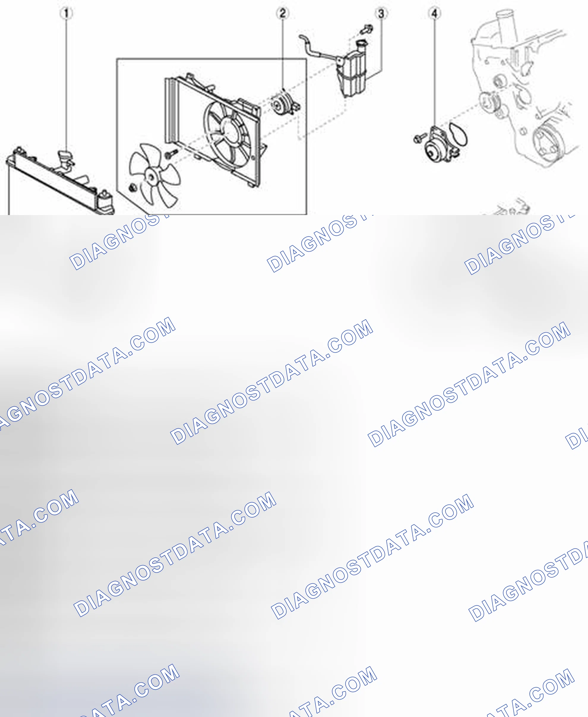 Scheme 1: Exploded View Of Cooling System Components (MZR 1.5)