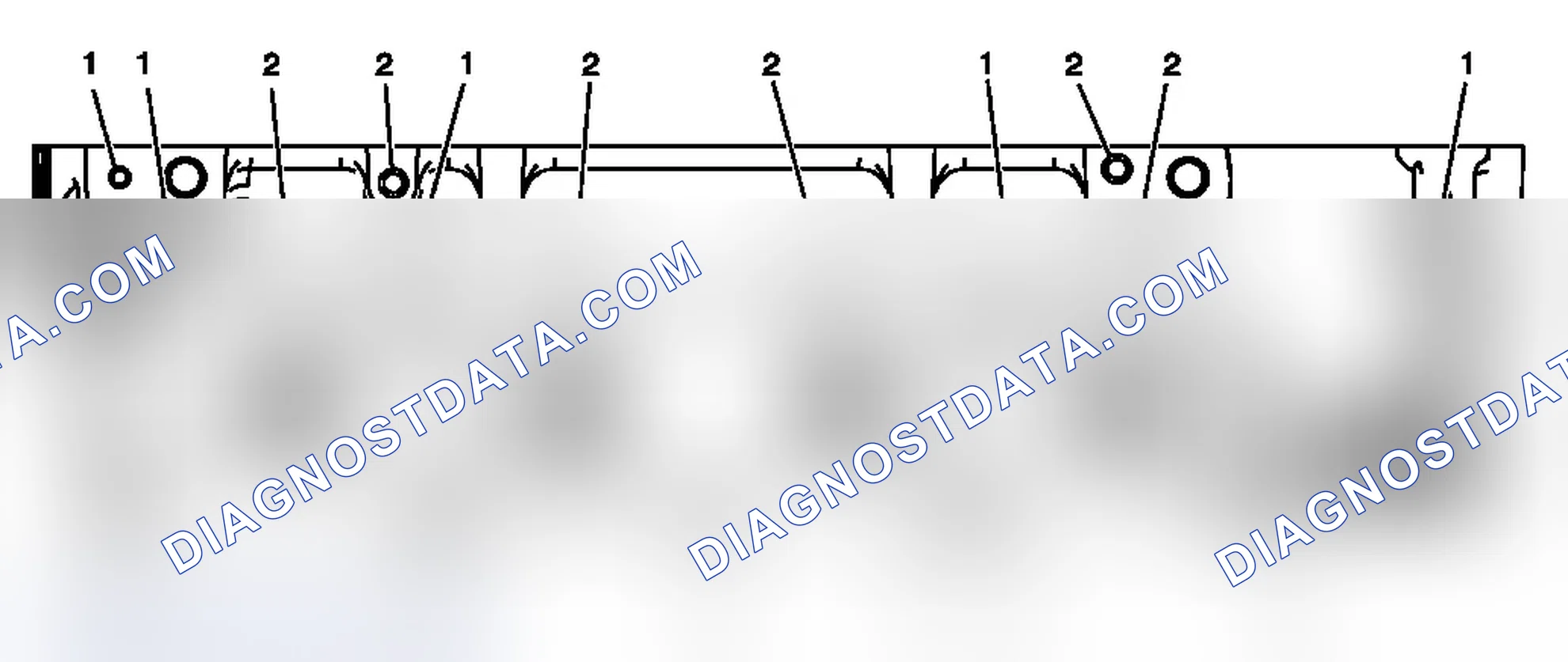 Scheme 20: Cylinder Head - Exhaust Manifold Deck View