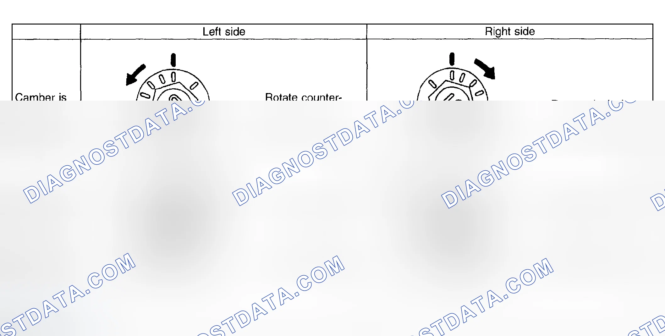 Scheme 16: FRONT CAMBER ADJUSTMENT