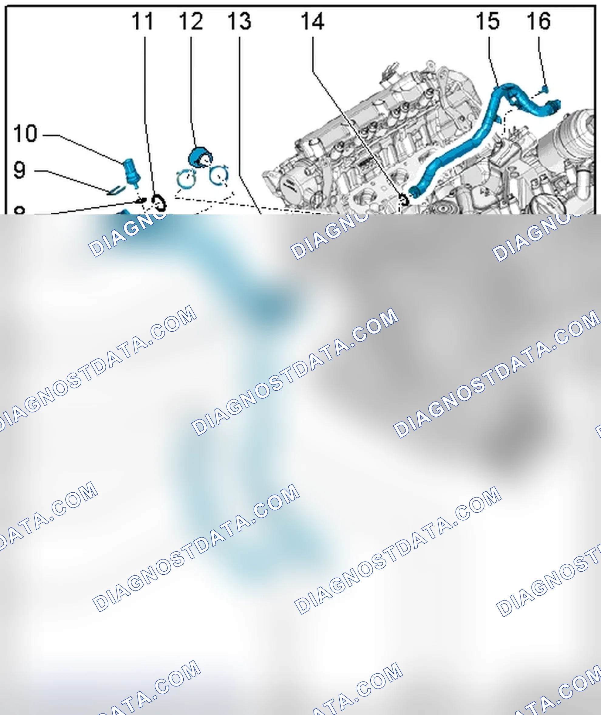 Scheme 12: COOLANT PIPES ASSEMBLY OVERVIEW